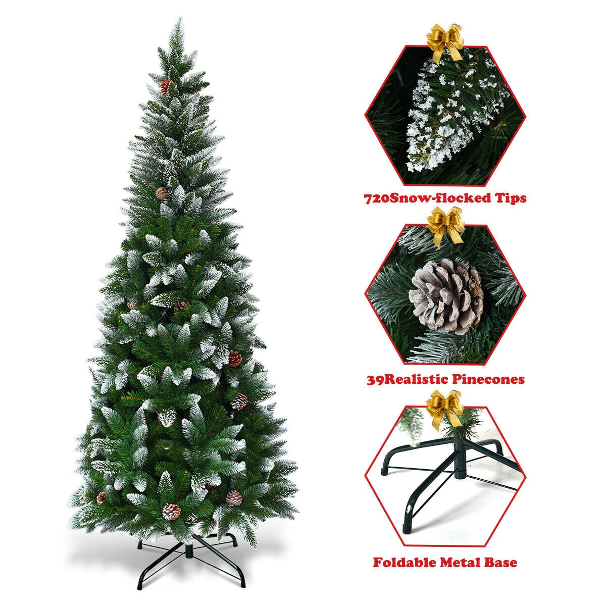 WELLFOR CM-HWY-22053 Artificial-Christmas-Trees - View #3