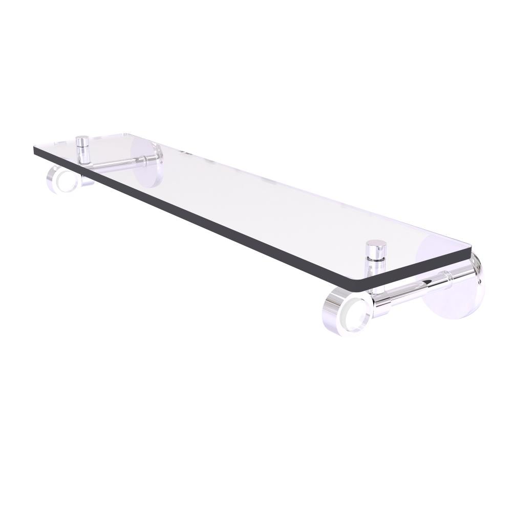 Allied Brass CV-1-22-PC Clearview Polished Chrome Wall mount Bathroom Shelf ( 22-in x 3.3-in x 5-in )