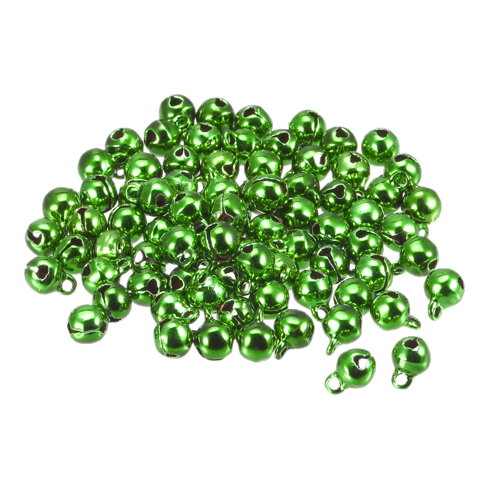 Unique Bargains - Jingle Bells 1/4inch 80pcs Small Bells for Craft DIY Christmas Decoration Green