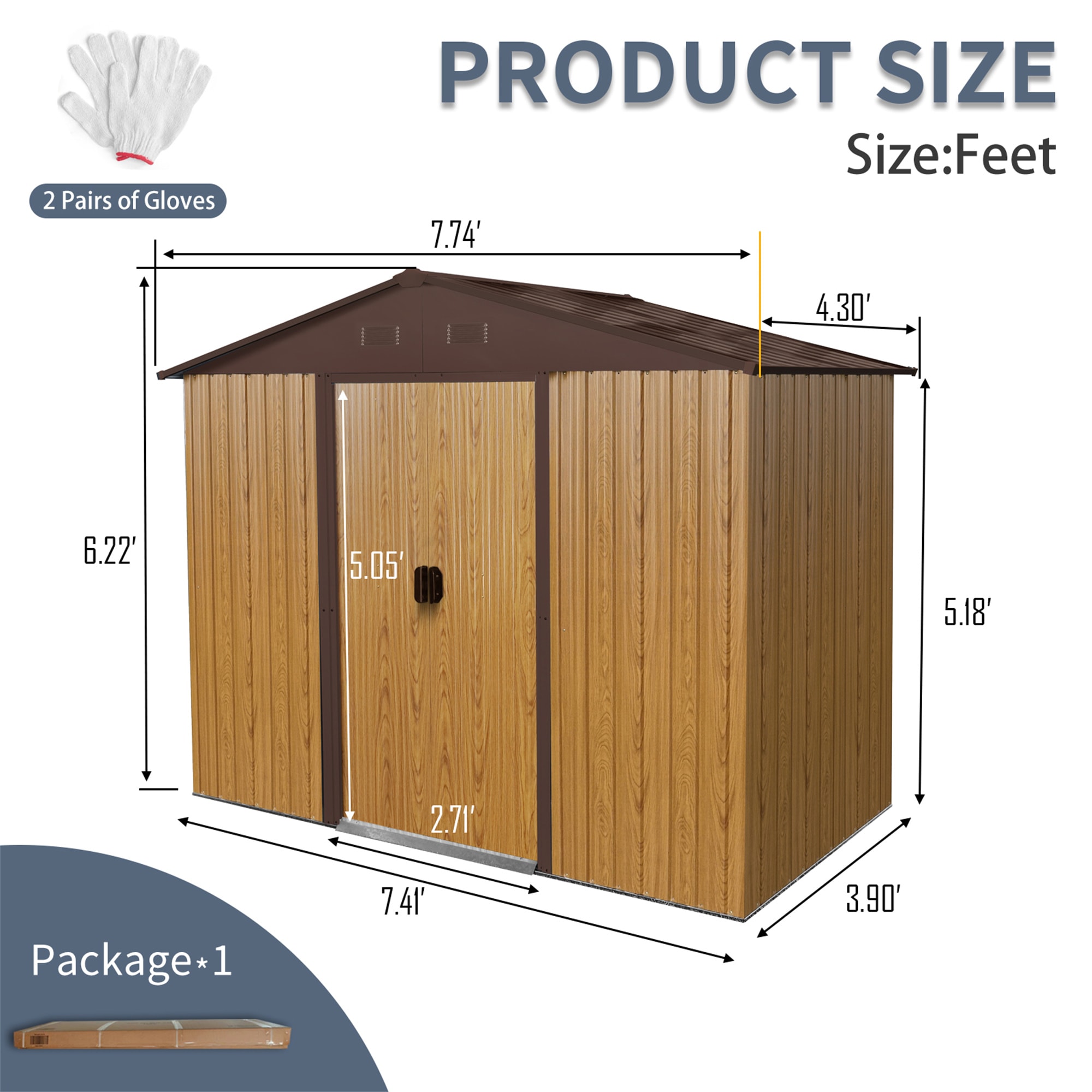 BABOOM BOM-33745G-OR Metal-Storage-Buildings-Sheds - View #4