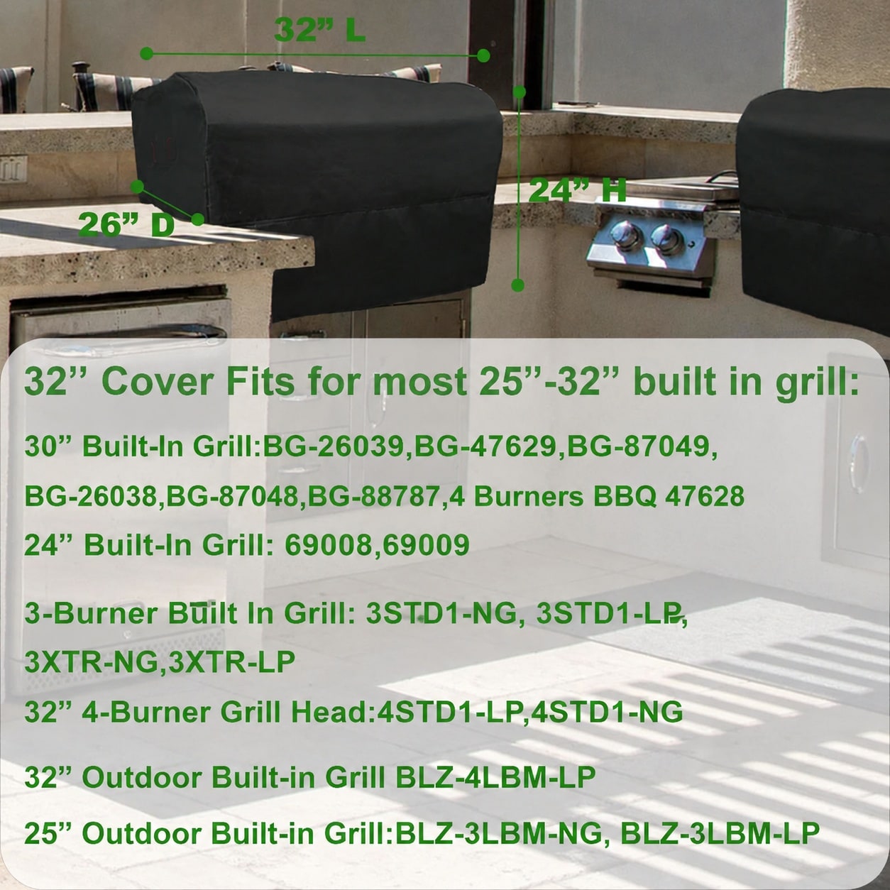 Justincity LJT0821J0472 Grill-Covers - View #2