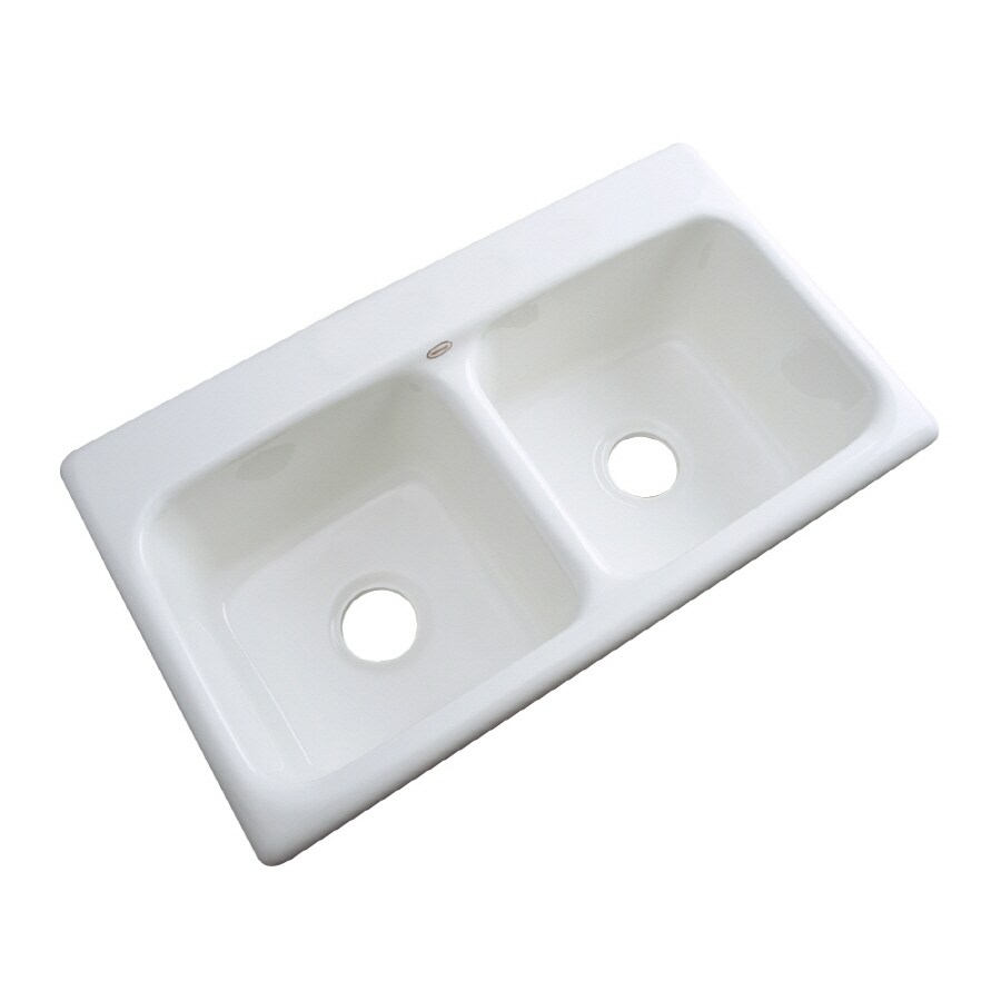 Dekor 35403 Master Drop-In 25-in x 22-in Biscuit Acrylic Single Bowl 4-Hole Kitchen Sink