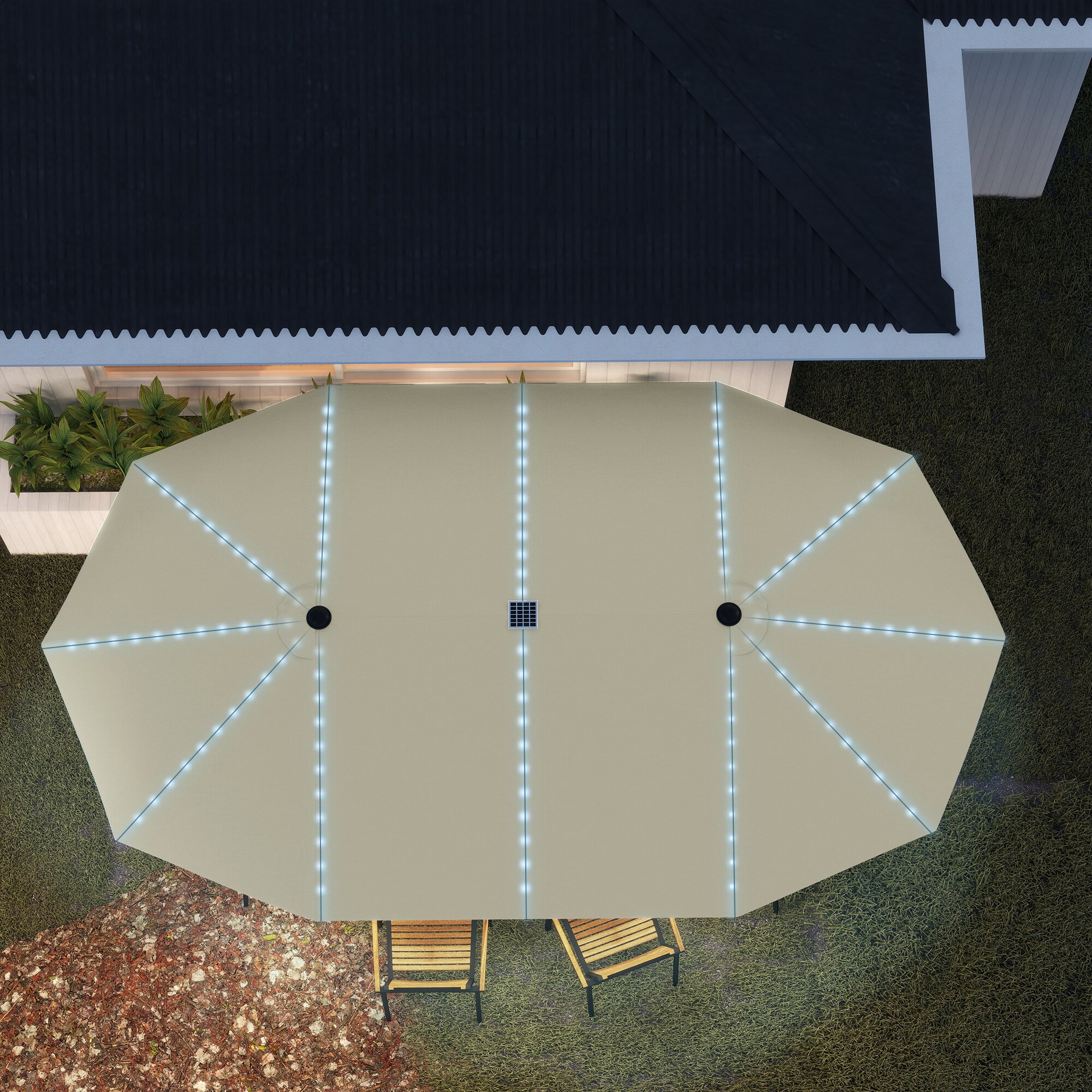 Outsunny 84D-438V00CW Umbrellas-2 - View #4