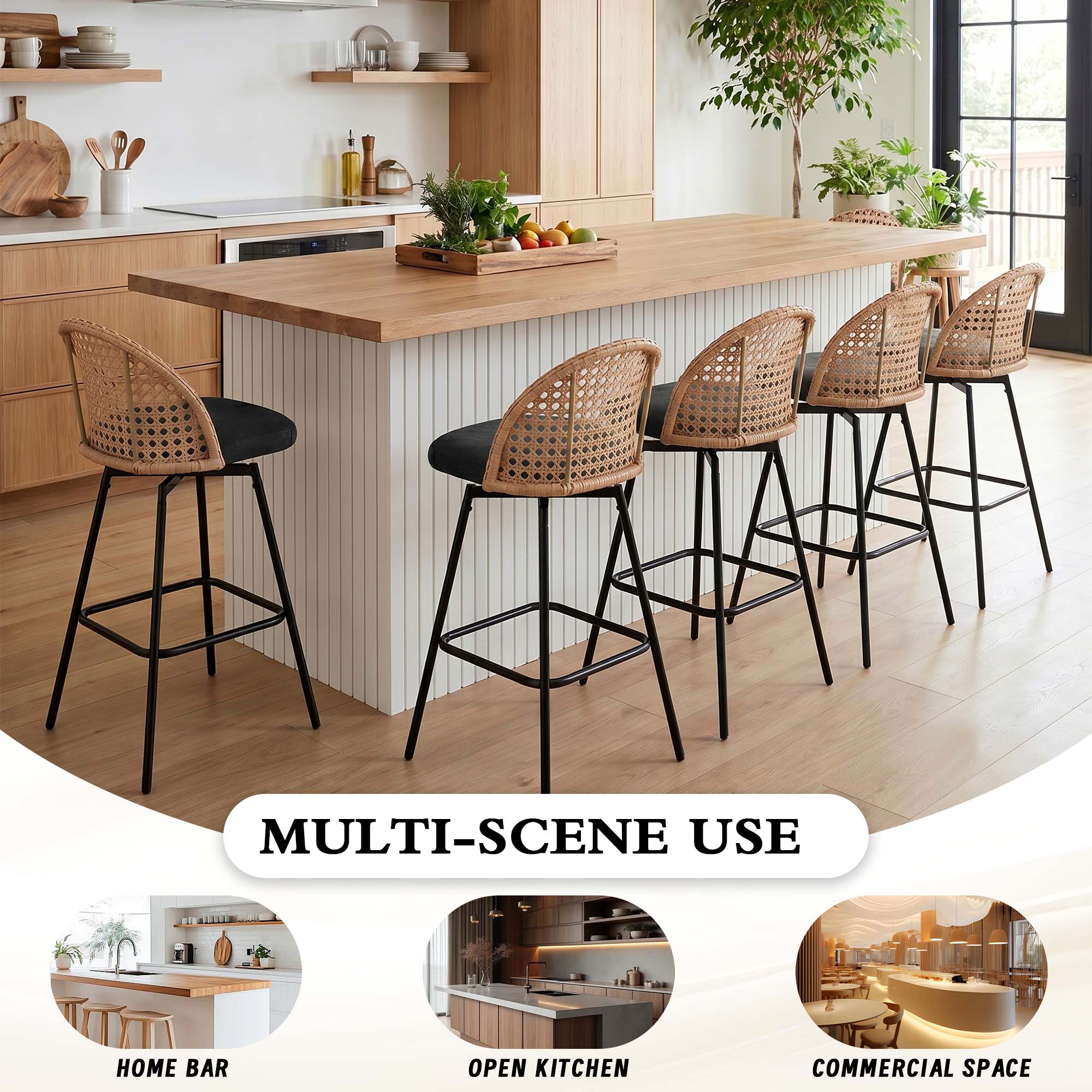 Dreamsidea LS-BAR05S-BLACK-4ST stools - View #7
