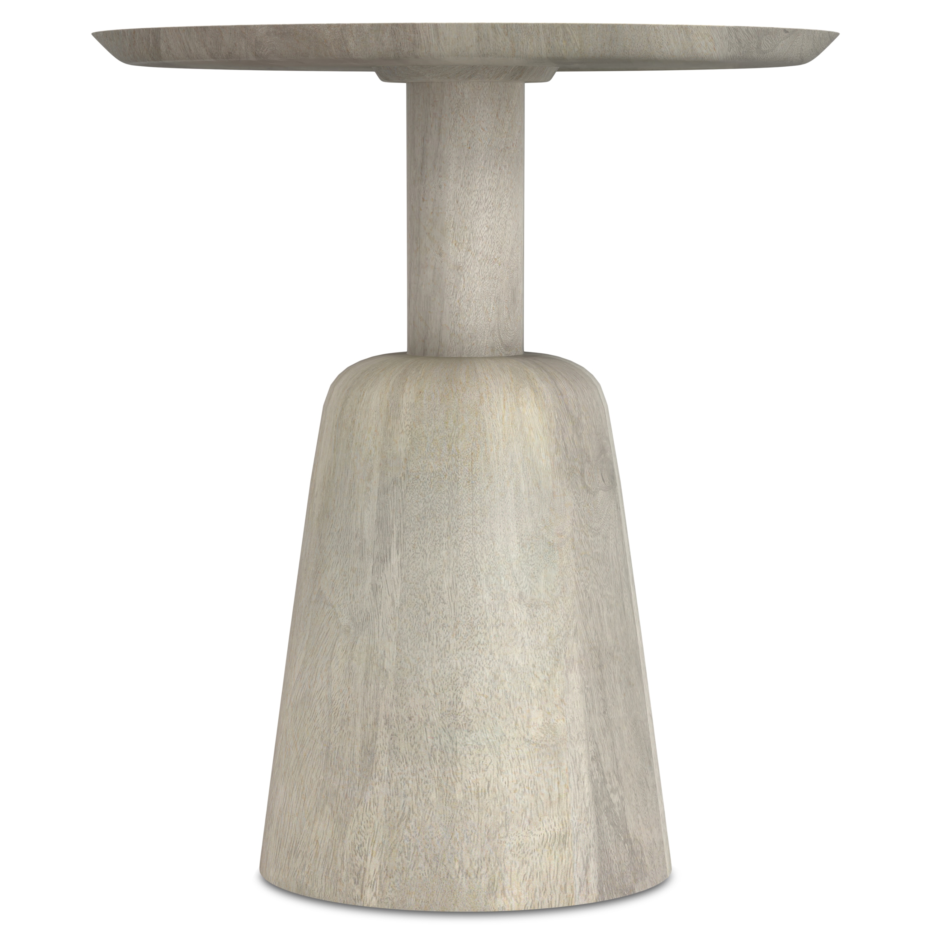 Finchley White Wash Solid Mango Wood Round Side Table
