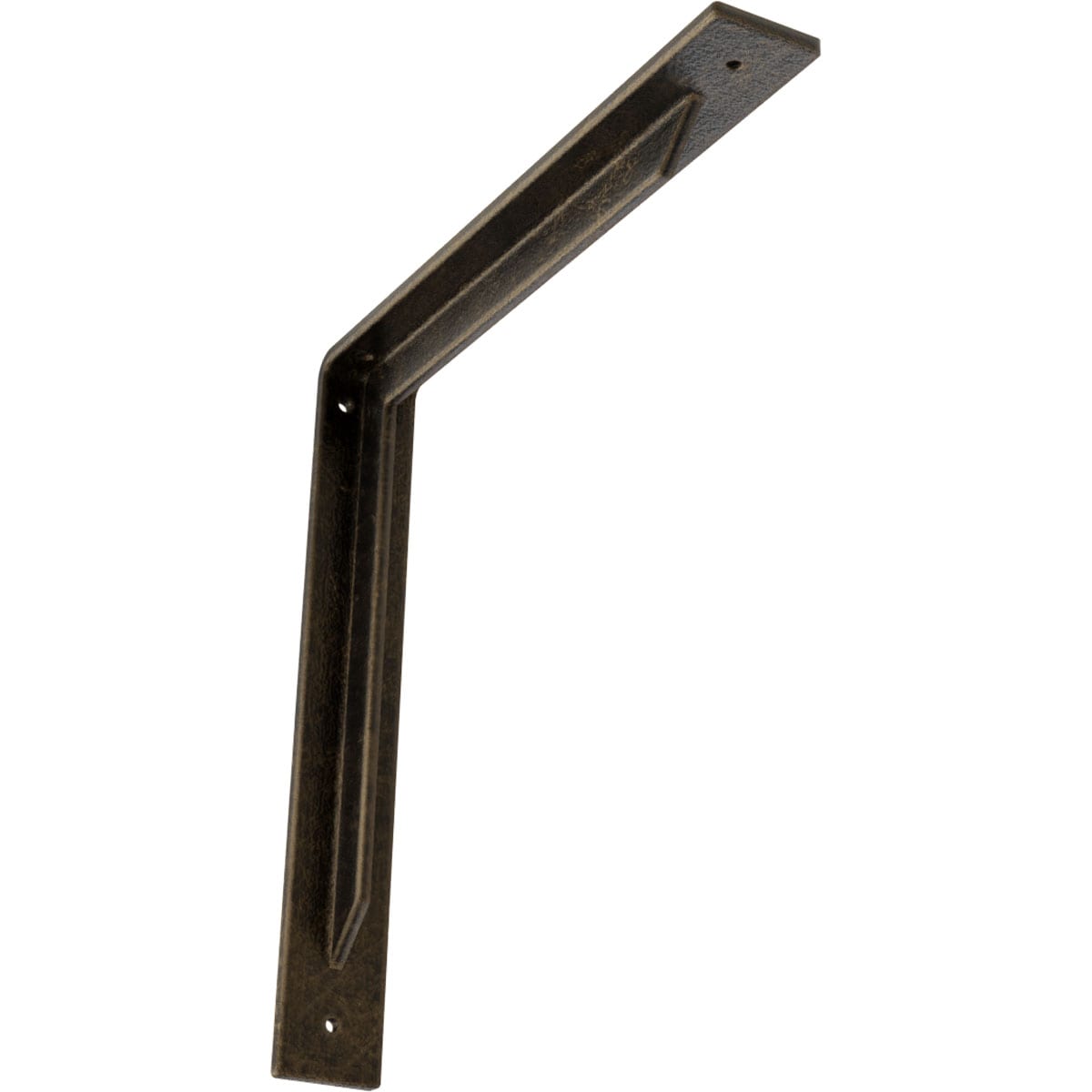 Ekena Millwork BKTM02X14X14STAPG Stockport 14-in x 2-in x 14-in Antique gold Steel Mounting bracket
