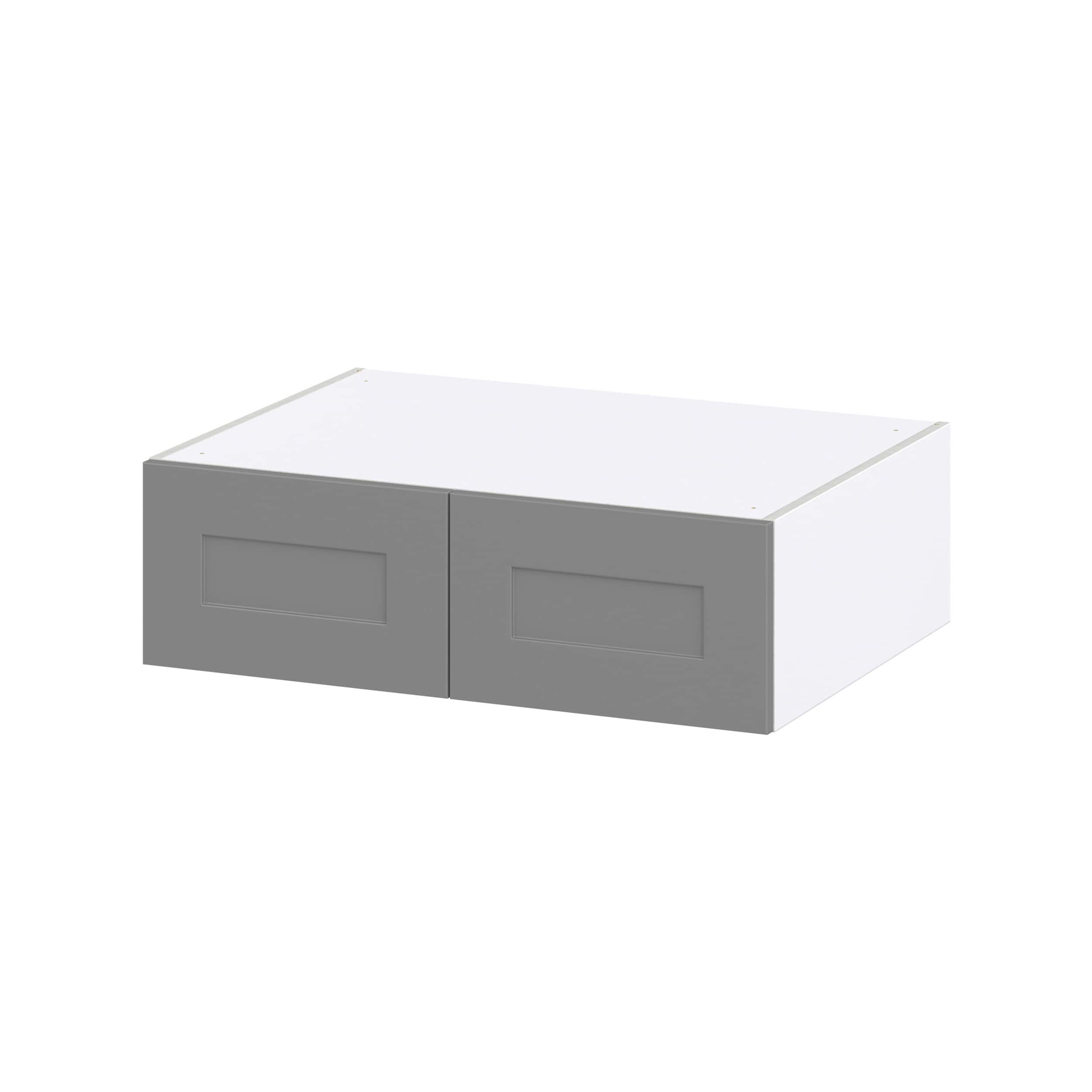 Hugo&Borg Beaumont 33-in W x 10-in H x 24-in D Slate Gray Wall Fully Assembled Cabinet (Recessed Panel Shaker Door Style)