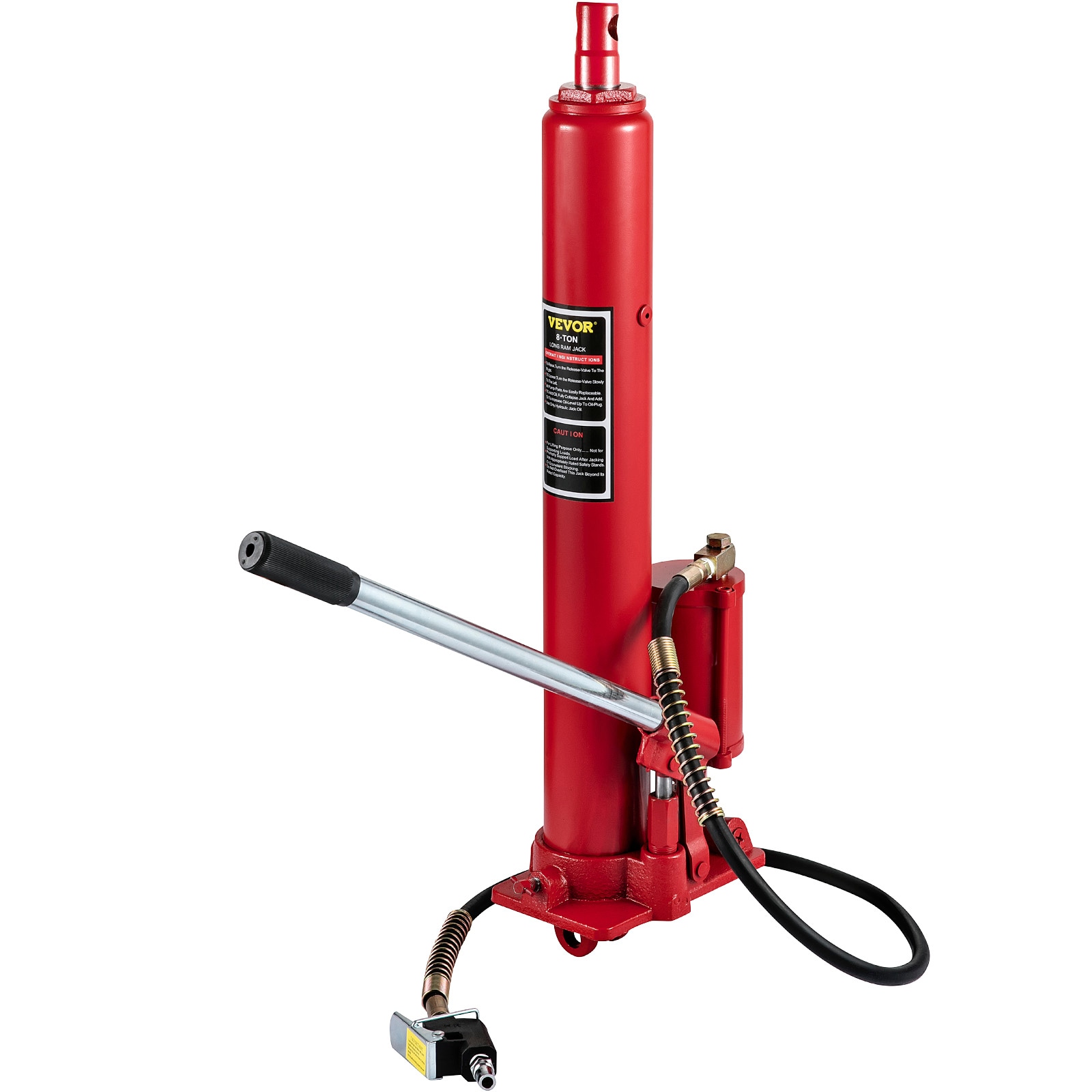 VEVOR ZGQDYYQJDHS8TS6KBV0 Red 8-Ton Steel Hydraulic Construction jack