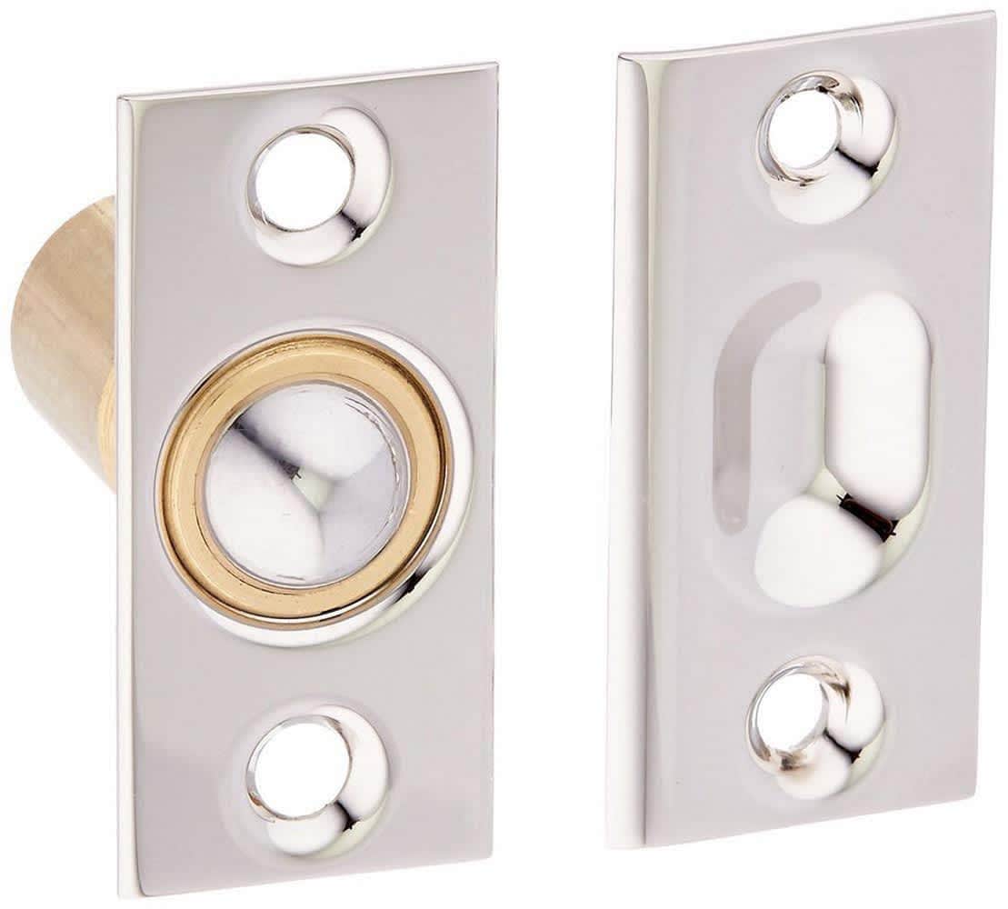 Baldwin 0425 Solid Brass Adjustable Ball Catch with 1 Inch x 21/8 Inch Strike #0425140