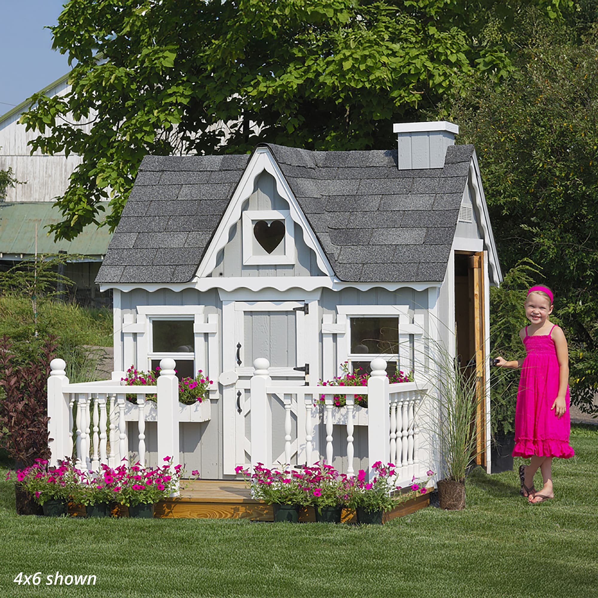 Little Cottage Co 4X6 VP-PNK-FK-DR playhouses - View #6