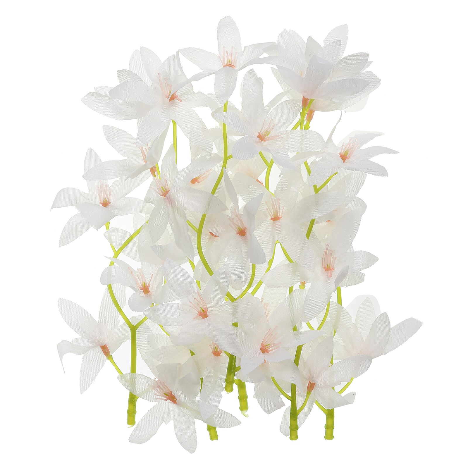 PATIKIL - 7 Inch Artificial Orchid Flower 24 Pcs Floating Candles Simulation Flower Cylinder Vase...
