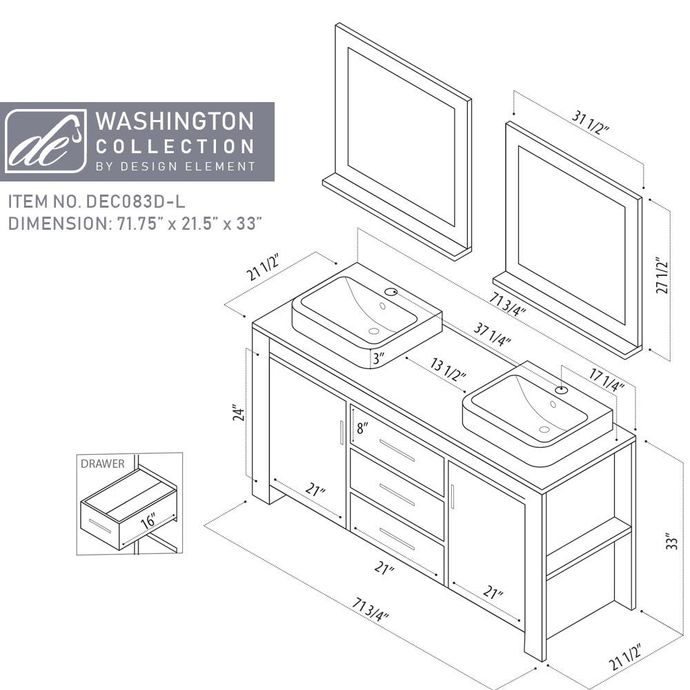 Design Element DEC083D-L Bath-Vanity-Combo - View #4