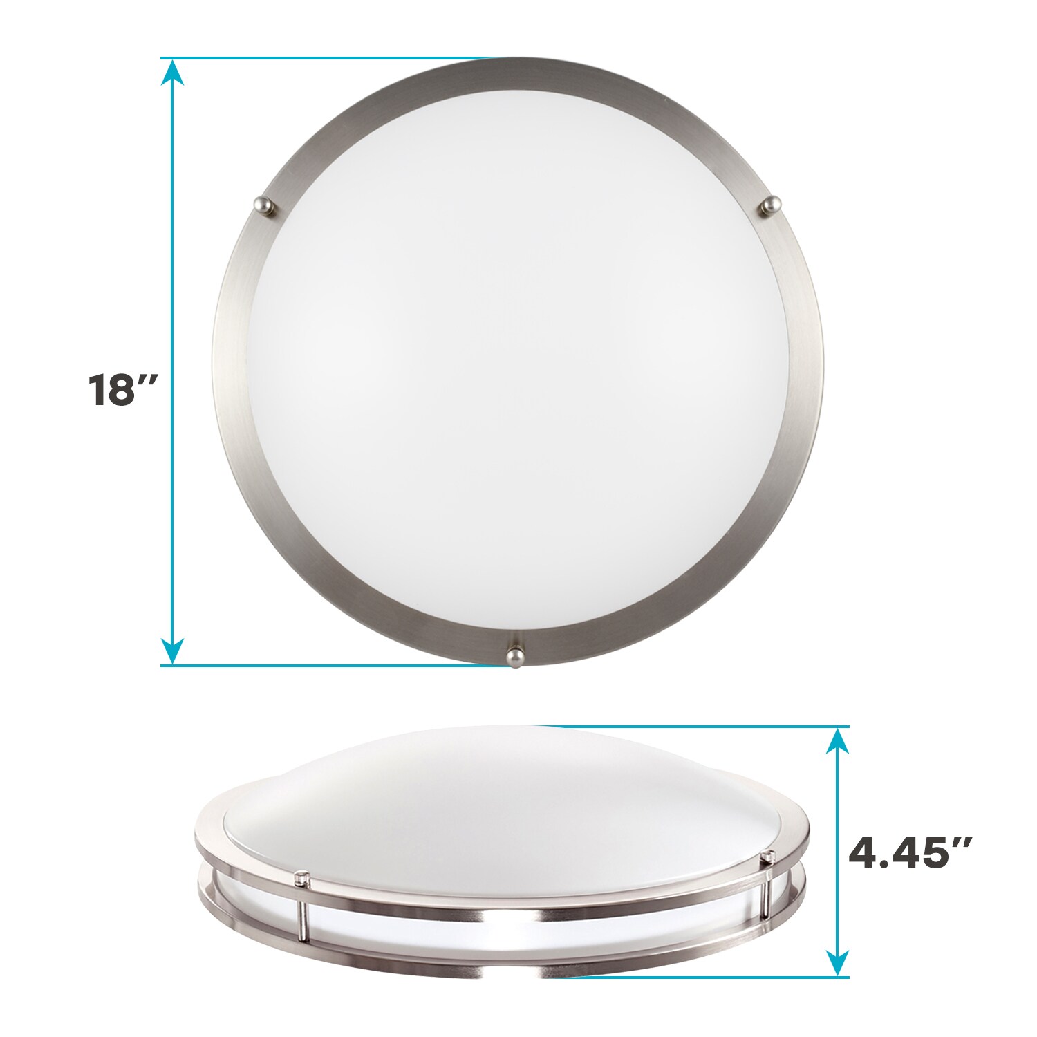SelectaGlow 18" Chrome LED Flush Mount Ceiling Light with Color Options
