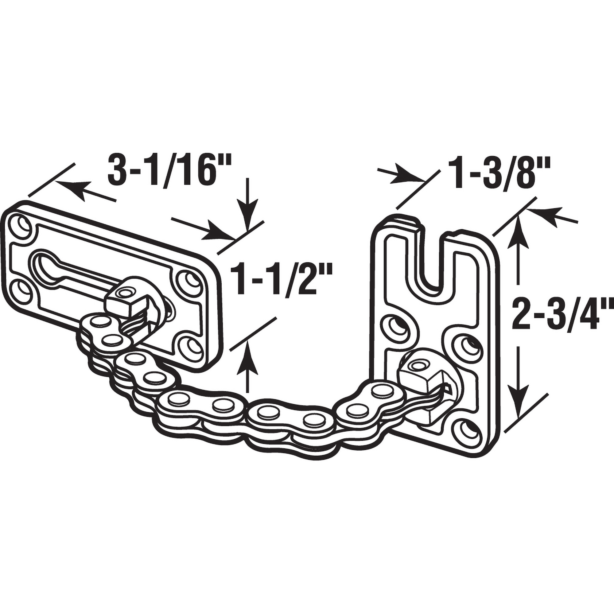 Prime-Line SE 25300 Entry-Door-Chain-Guards - View #2