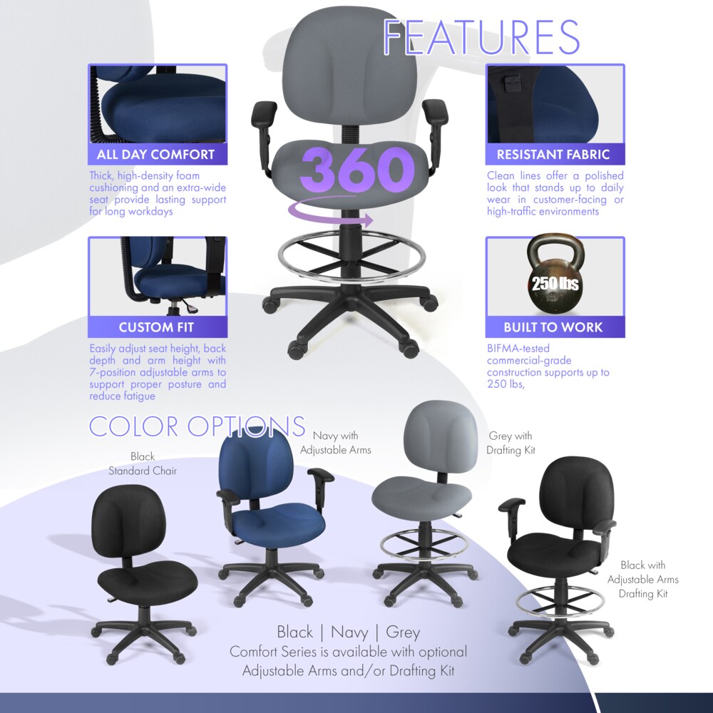 Regency 105-AA-DK-GY Office-Chairs - View #6