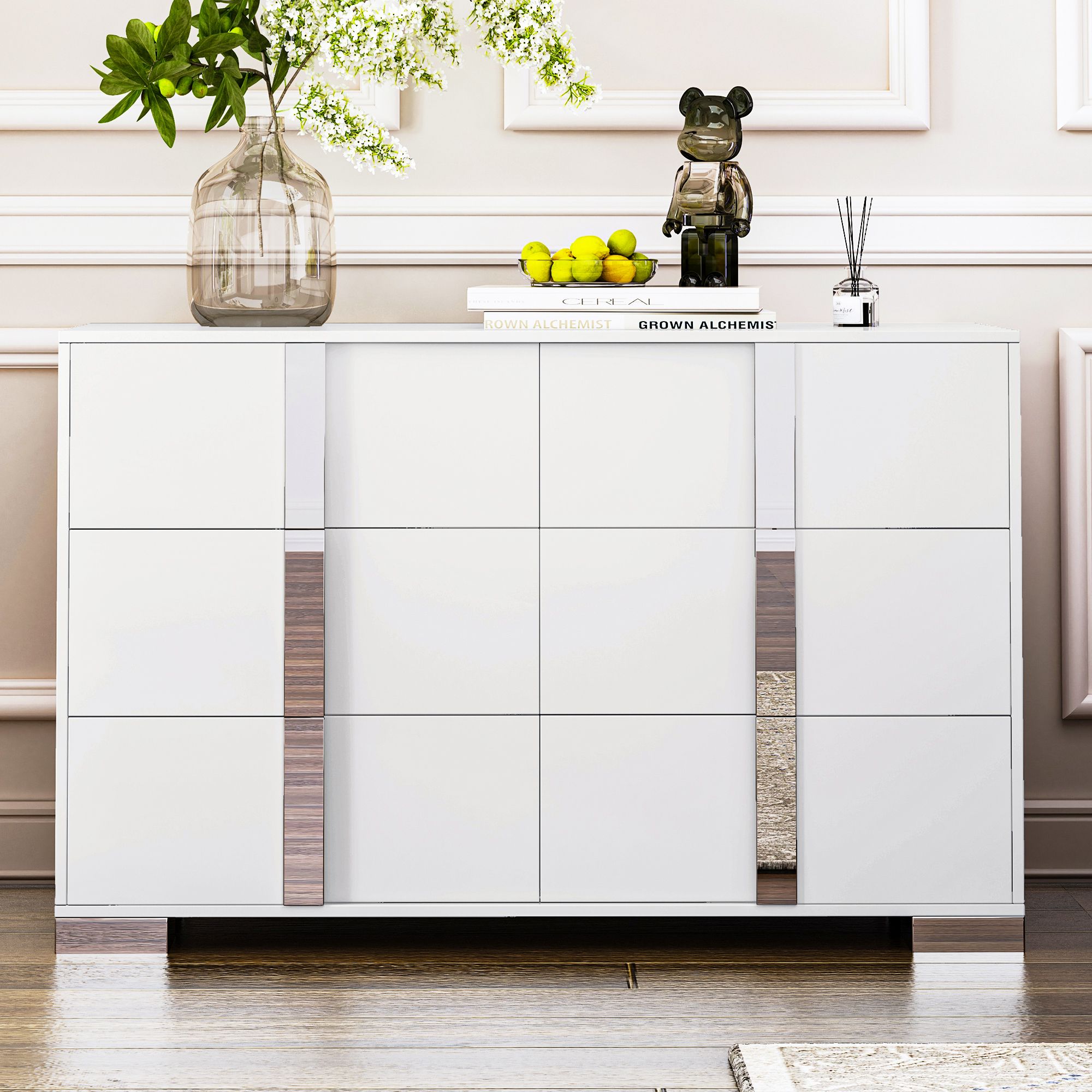 Yiekholo LL-1894AAK White 6 -Drawer Standard dresser