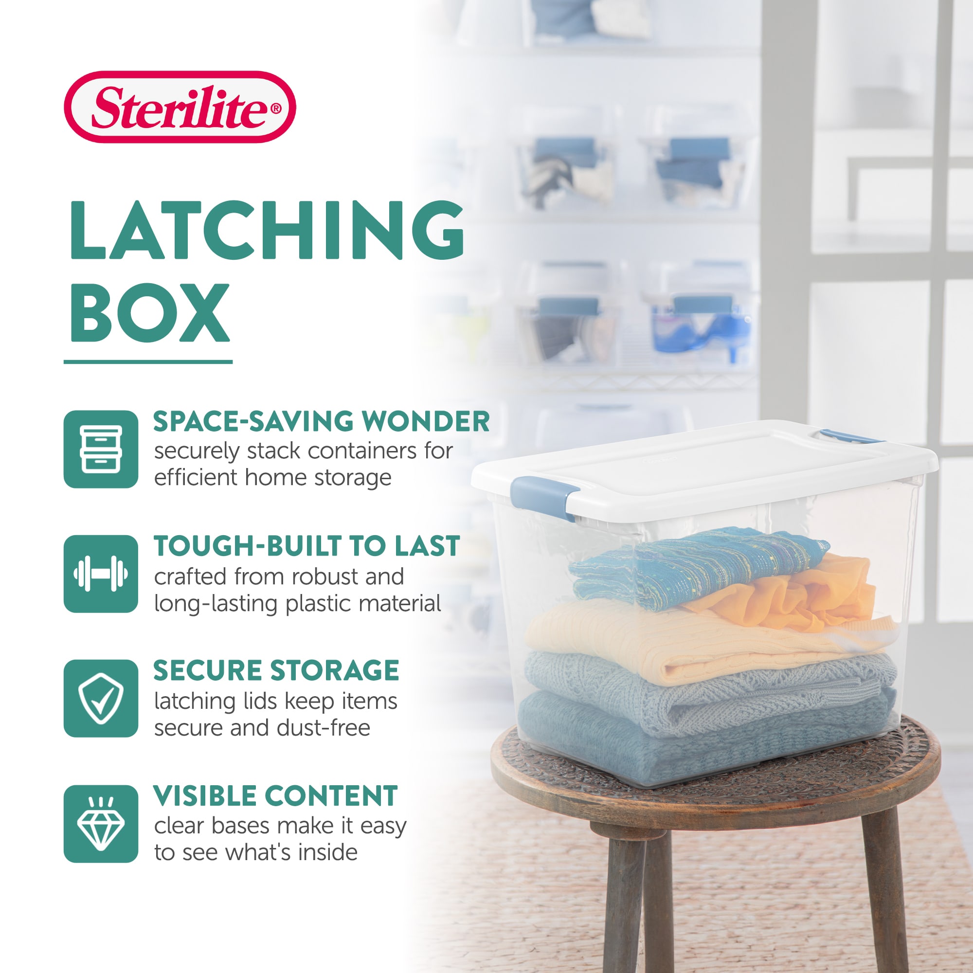 Sterilite 282344 Plastic-Storage-Totes - View #3