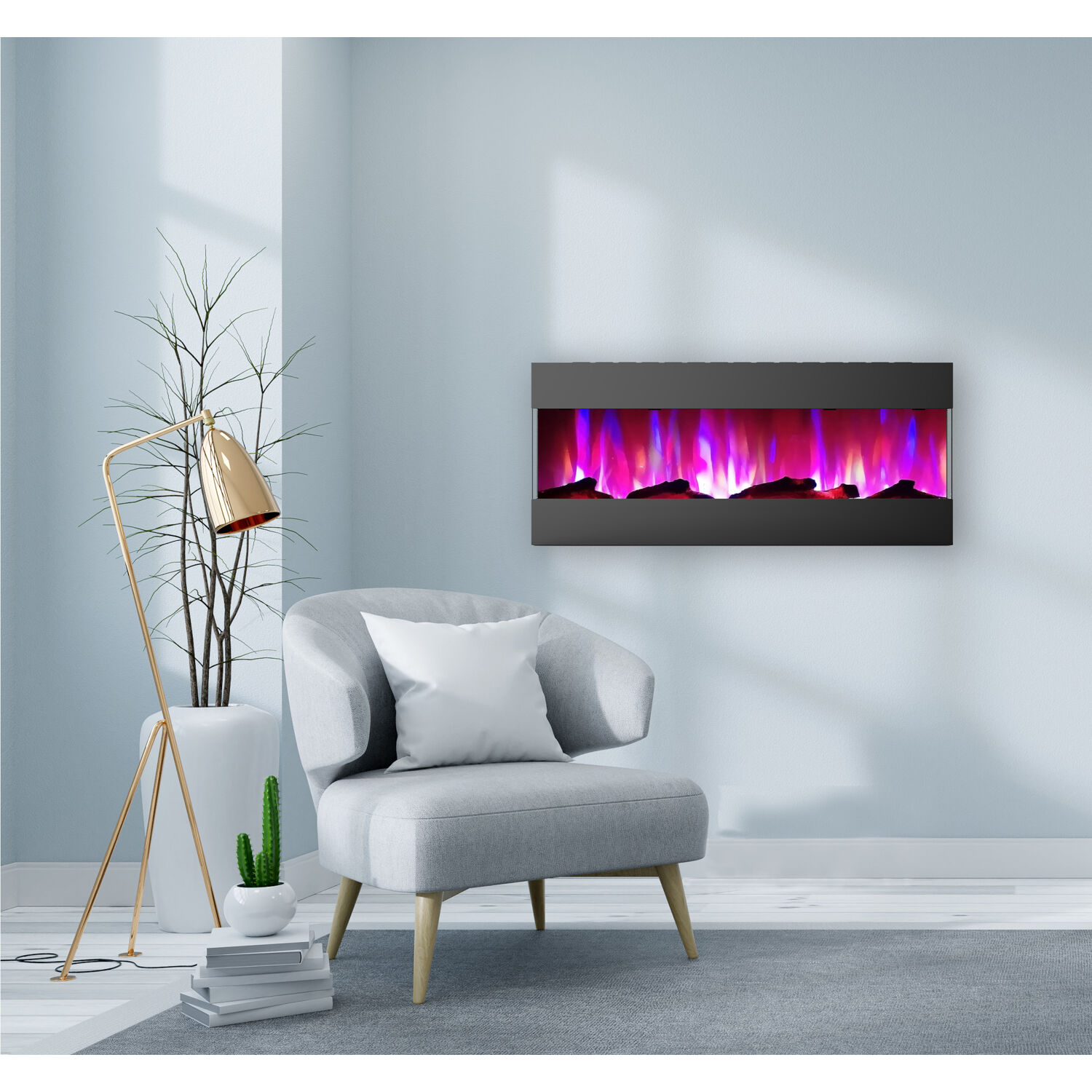 Cambridge CAM50RECWMEF-2BLK Electric-Fireplaces - View #7