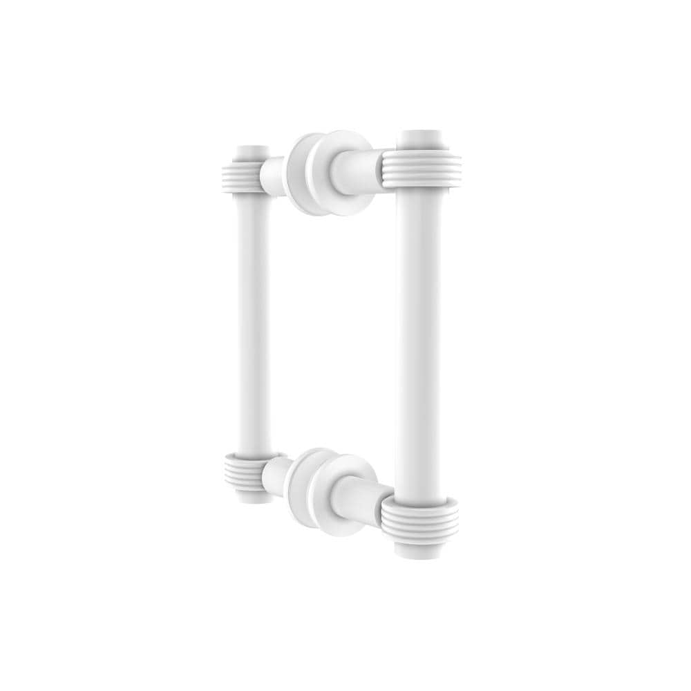 Allied Brass 404G-6BB-WHM White 6-Inches Hinged shower door Handle