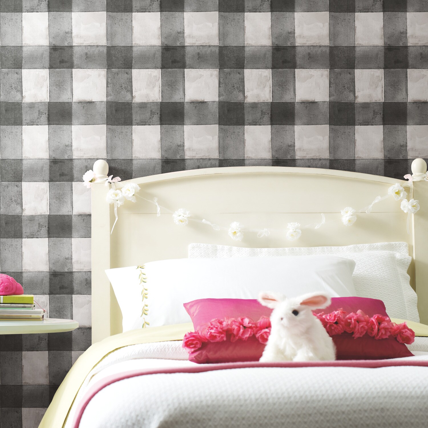 Vintage Plaid Mocha Wallpaper  Everett Park