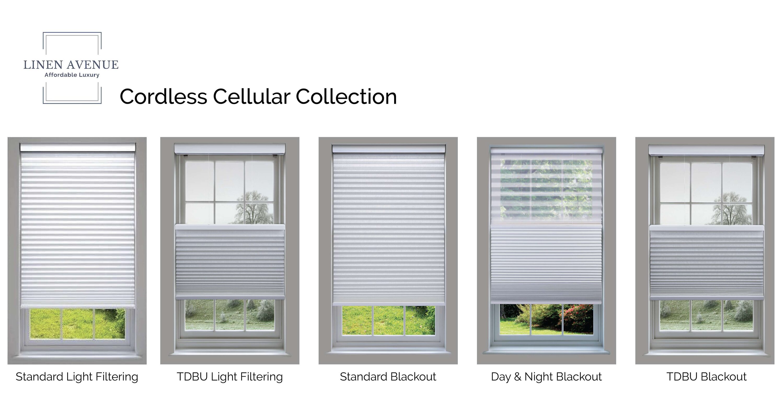 Linen Avenue Cordless Cellular Top Down Bottom Up Light Filtering Shade ...
