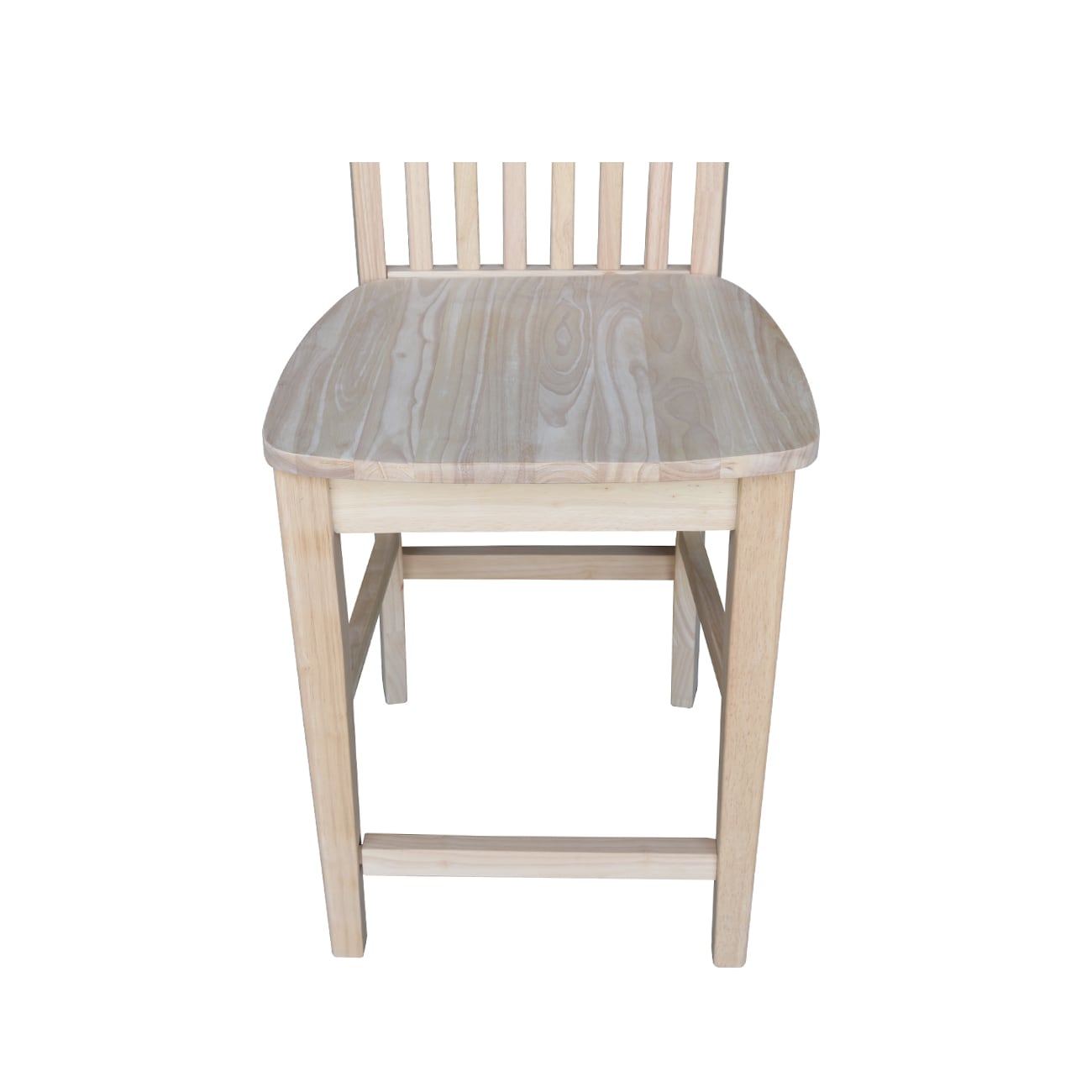 Adjustable Natural Parawood Mission 24" Counter Stool