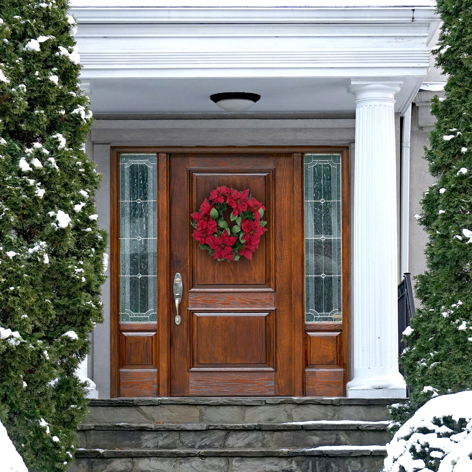 Fraser Hill Farm FF024CHWR012-0RD Artificial-Christmas-Wreaths - View #3