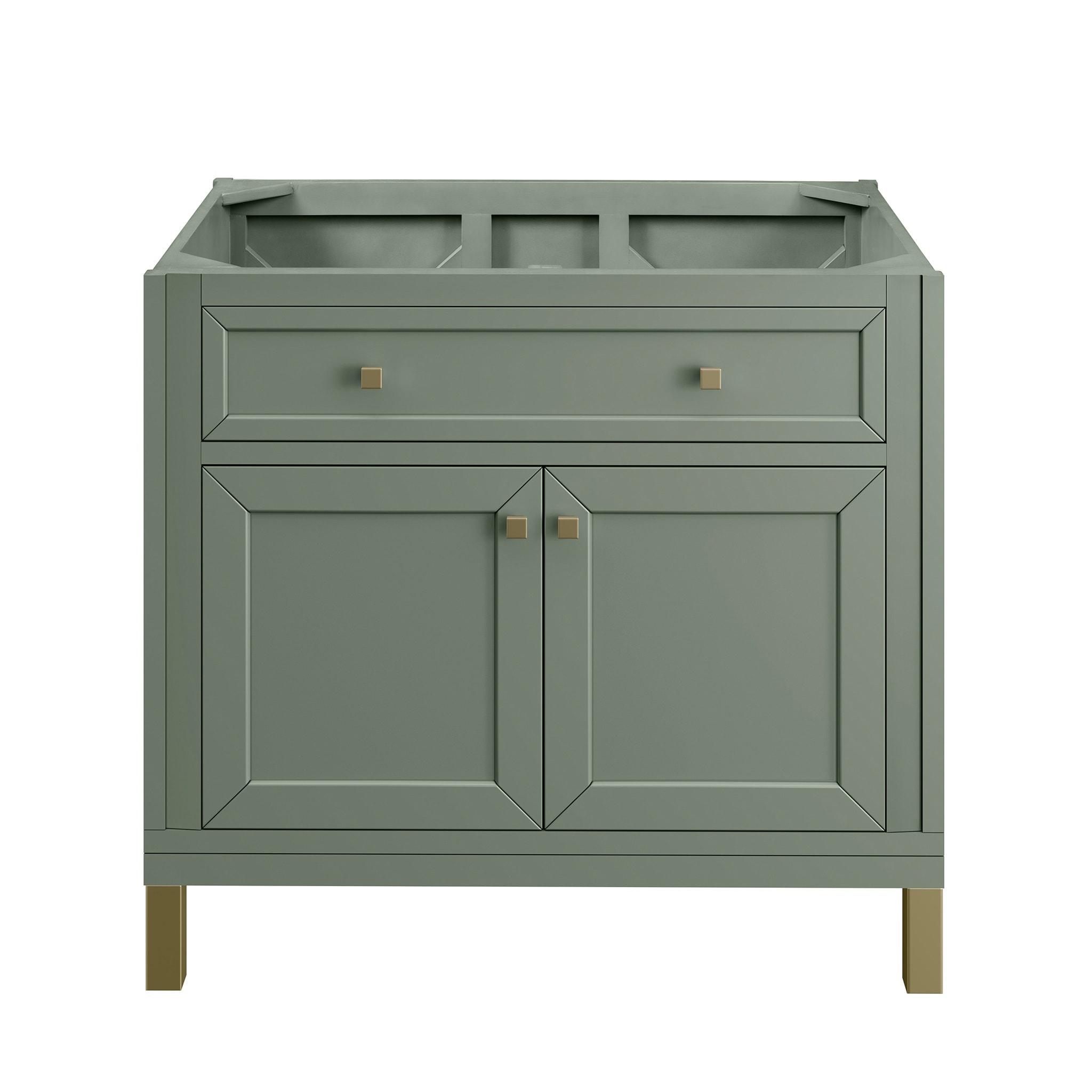 James Martin Vanities 305-V36-SC Chiago 36-in Smokey Celadon Bathroom Vanity Base Cabinet without Top