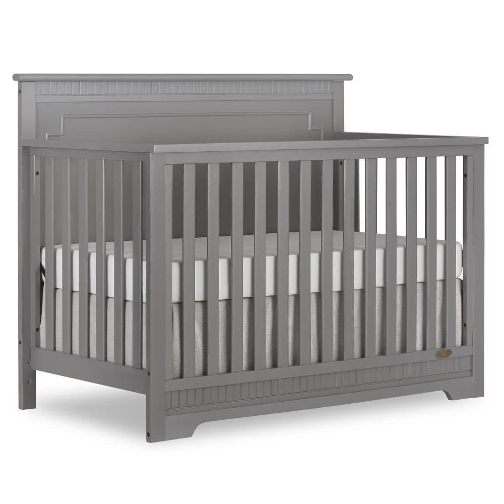 4-in-1 Storm Grey Convertible Crib in Gray | - Dream On Me 733-SGY