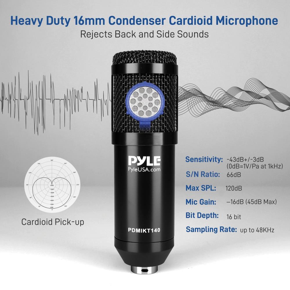 Pyle Desktop Usb Podcast Microphone Kit In The Public Address System 