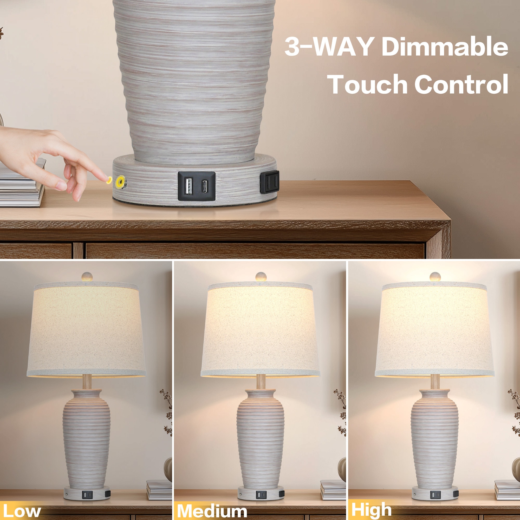 UrFurnishings TD-470 Table-Lamps - View #3