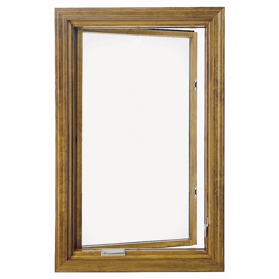 Pella 748171613154 29-in x 59-in x 4-9/16-in Jamb 1-lite White Enduraclad Wood New Construction Right Hinge Casement Window