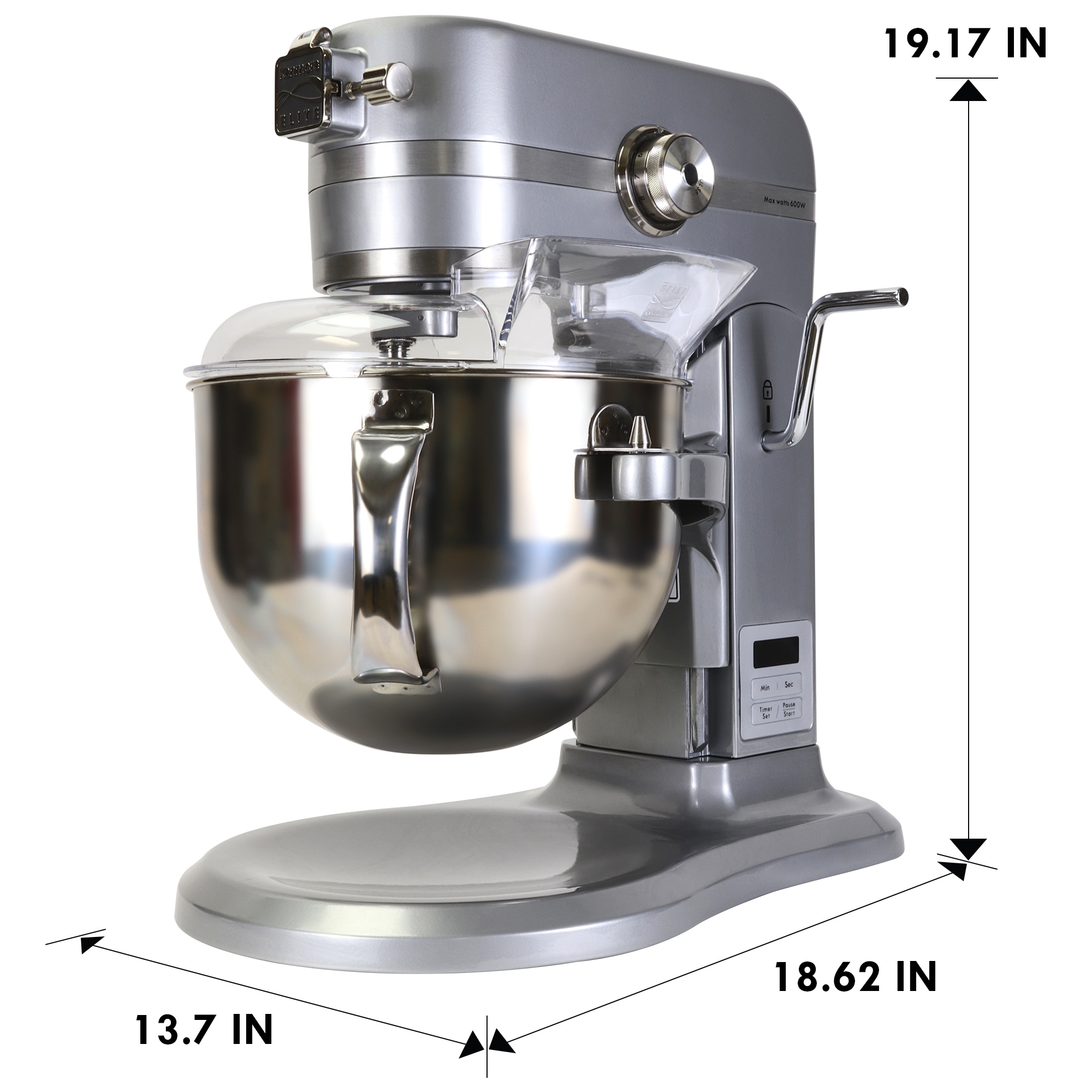 Commercial 8-Quart Stand Mixer with Bowl Guard (Contour Silver