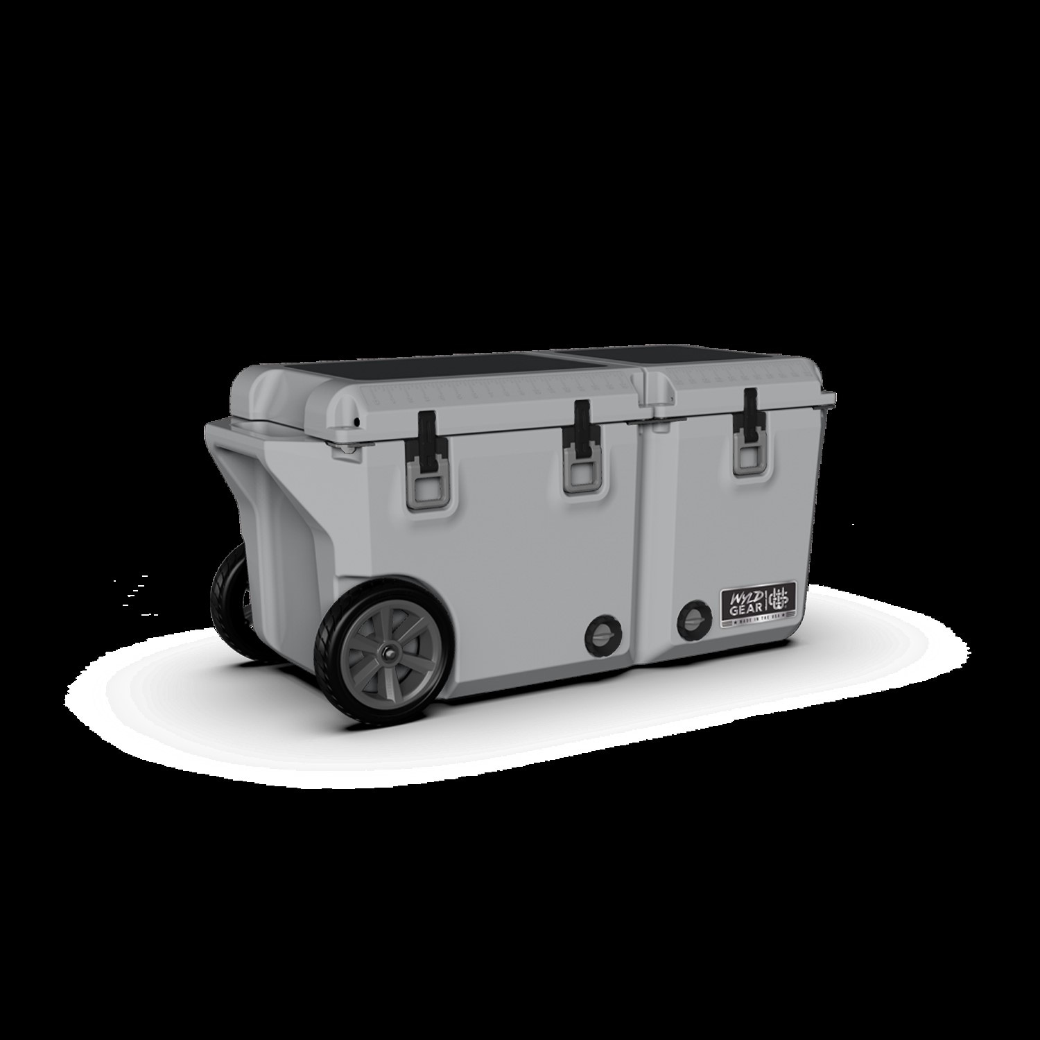 WYLD GEAR USHC65-GY Gray 65 Quart(s) Hard rotomolded Insulated Wheeled Chest cooler with Drainage Spout
