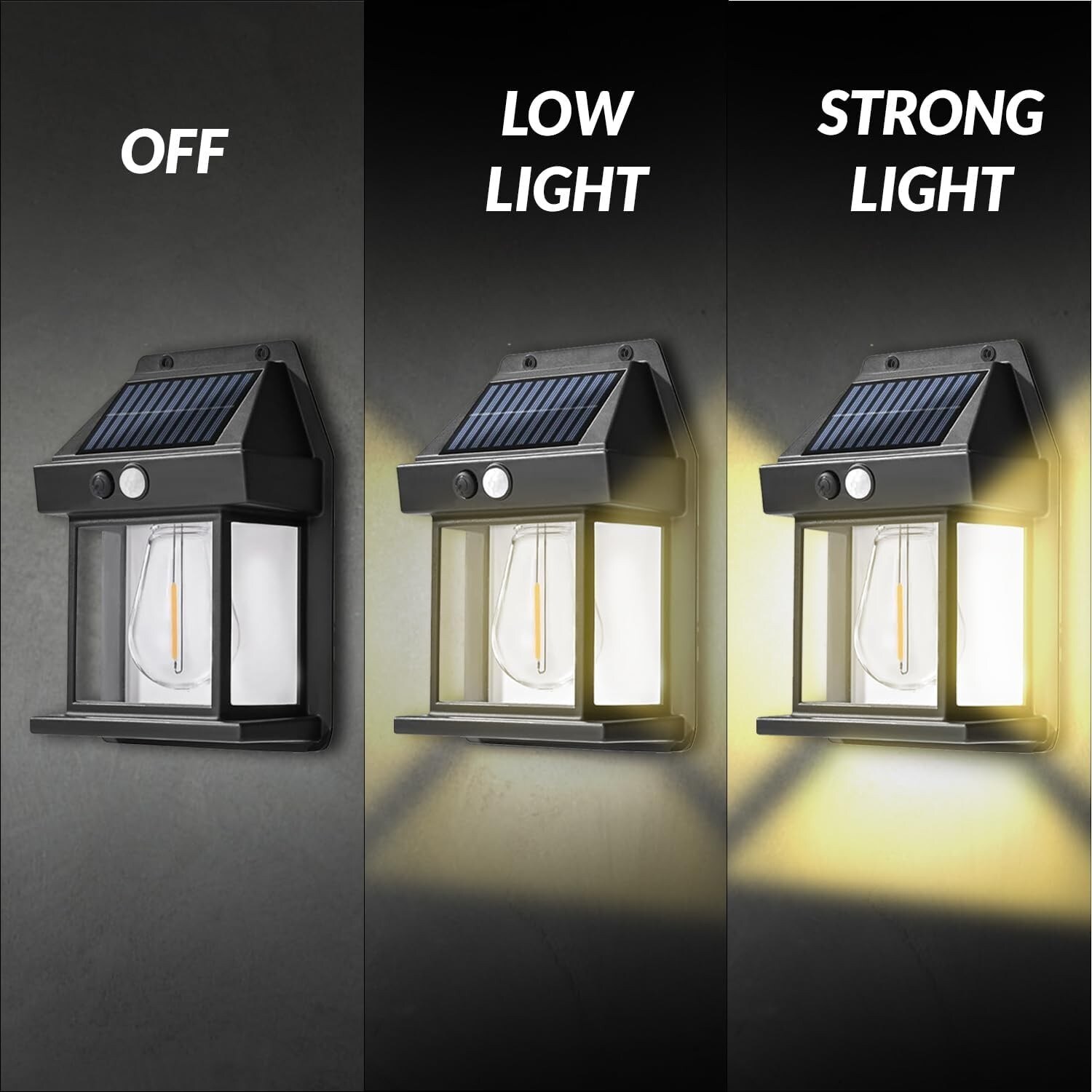 Wubuoxu 2 Pack Solar Wall Lights Outdoor Dusk to Dawn Motion Sensor ...