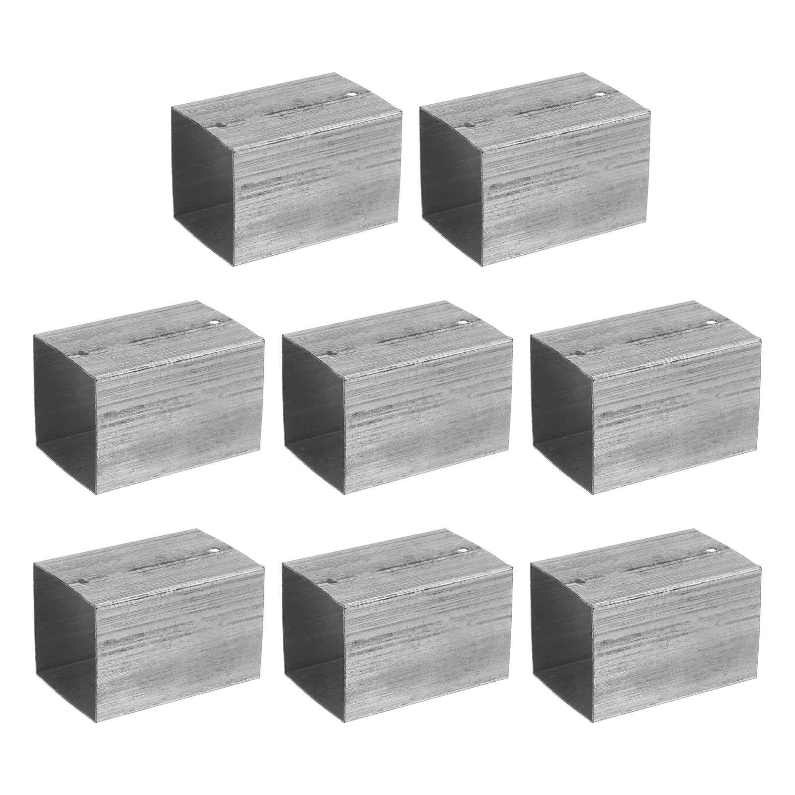 Unique Bargains Square Pipe Fitting Woodworking DIY Post Base Kit for 2.4 Inch x 2.4 Inch Lumber for Outdoor Patio Gazebo Log Cabins (8 Pack) #S25093001UX6670