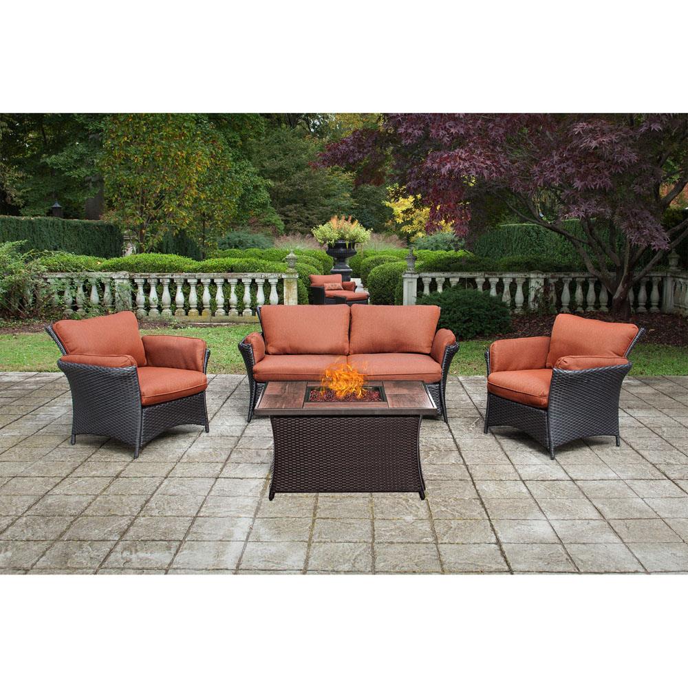 Hanover STRALLR4PCFP-RST-WG Patio-Conversation-Sets - View #2