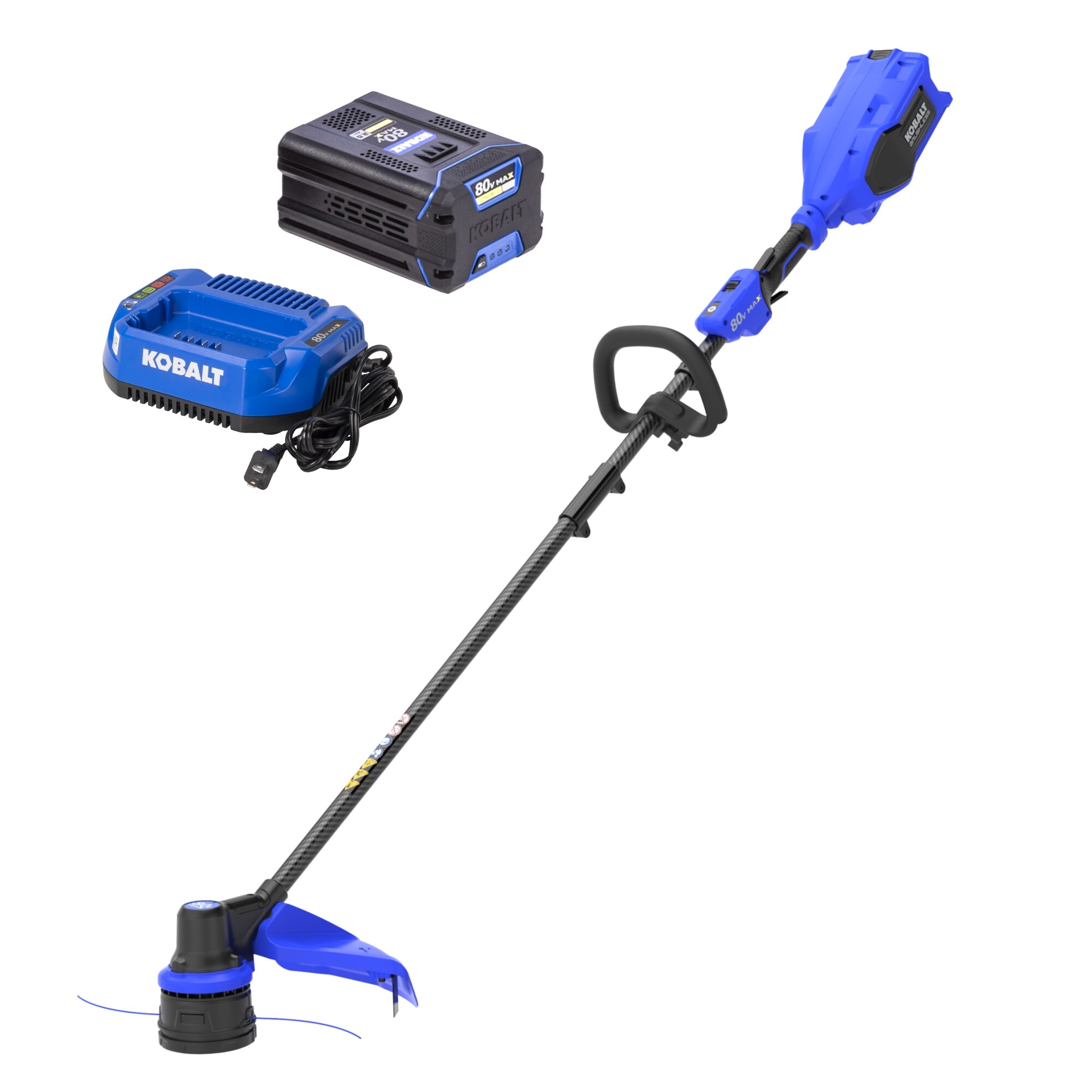 Kobalt Carbon Fiber 80-volt 17-in Straight Shaft Battery String Trimmer 2 Ah (Battery Included) (Charger Included)