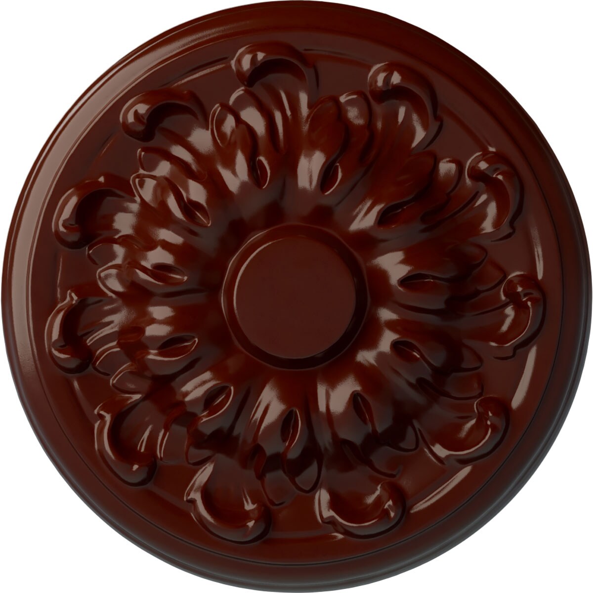 Ekena Millwork CM08MUBMF Millin 7.875-in W x 7.875-in L Painted Brushed Mahogany Polyurethane Whole Ceiling Medallion