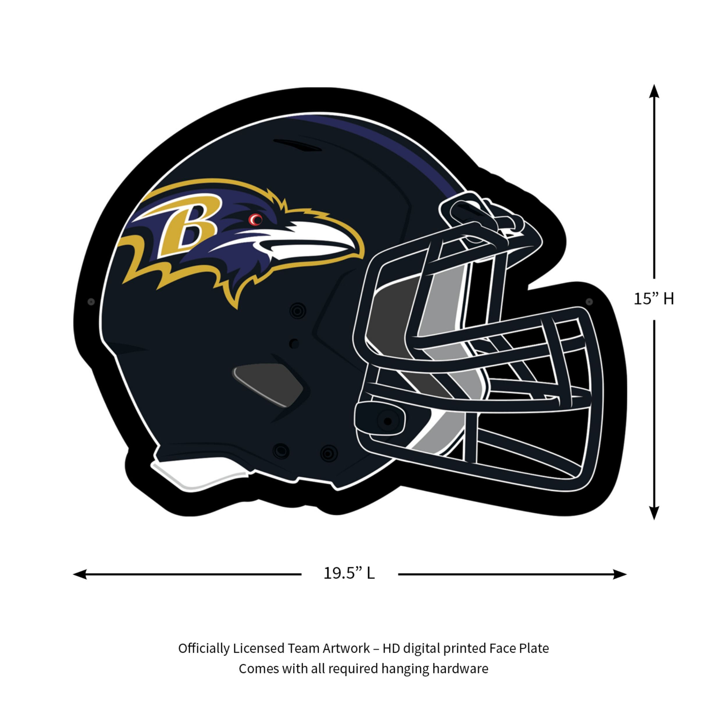 Evergreen Baltimore Ravens NFL Football Helmet Edgelite LED Decor ...