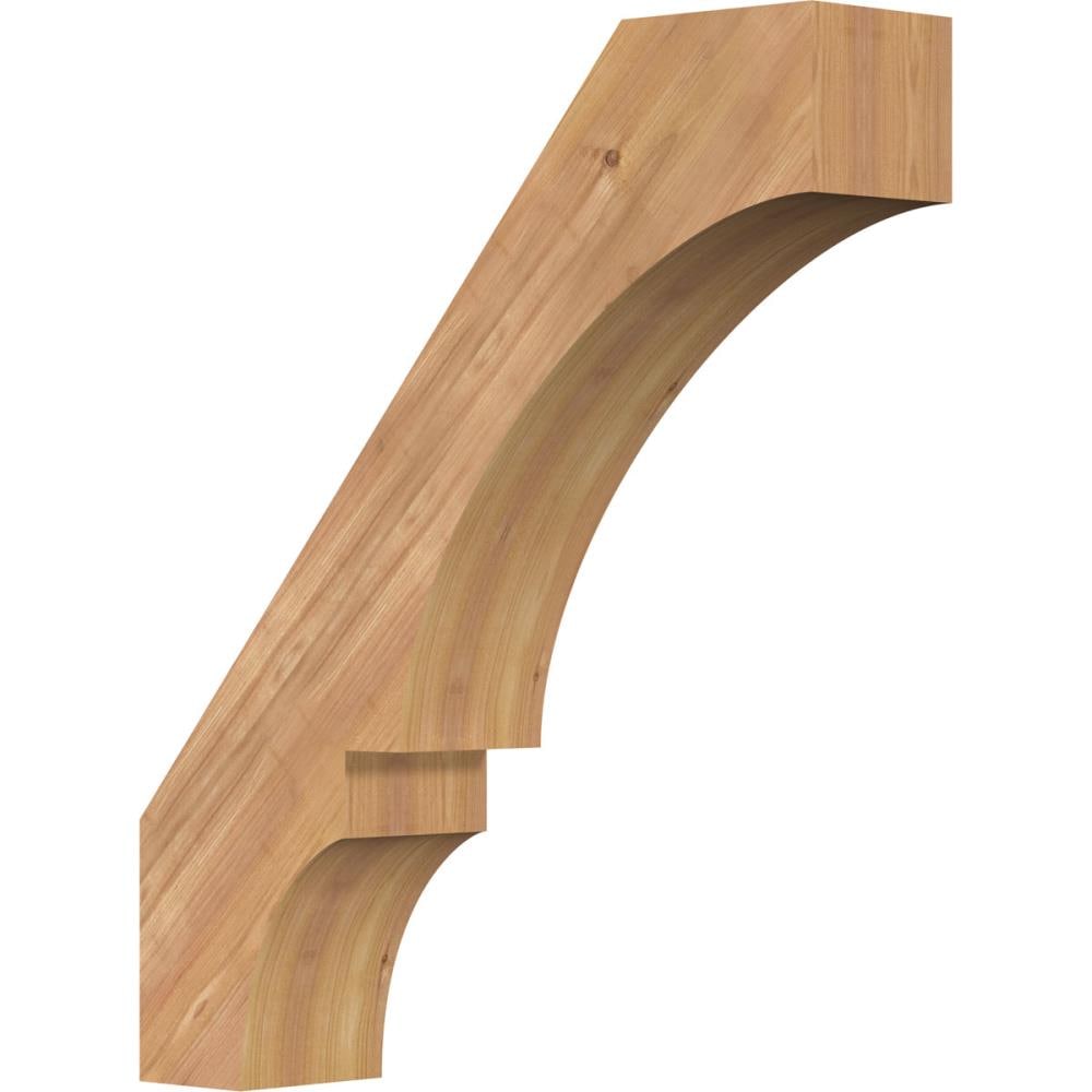 Ekena Millwork BRC06X24X28BOA00SWR 5-1/2-in x 24-in x 28-in Western Red Cedar Unfinished Wood Balboa Smooth Knee Brace