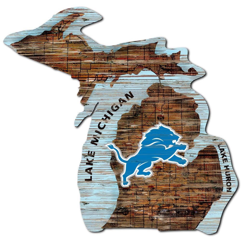 : Fan Creations Detroit Lions Wood Sign 12 Inch