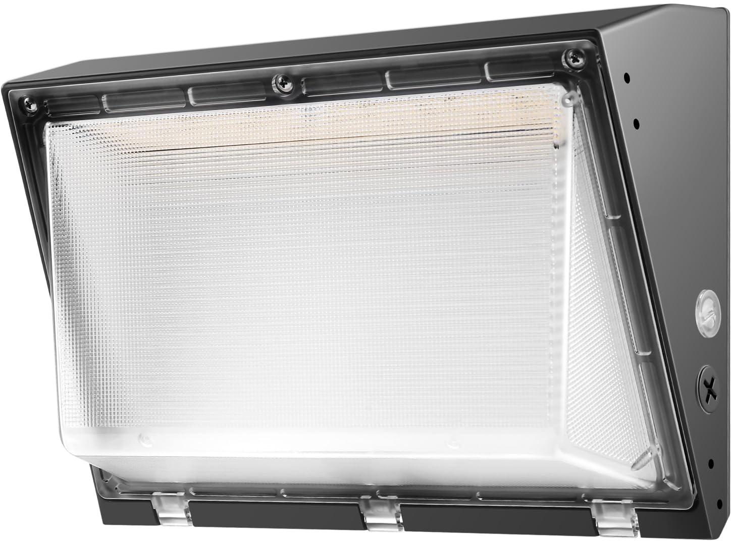 Lukvuzo  1 Pack 100W LED Wall Pack Light Dusk to Dawn Photocell 14000 Lumens 5000K Daylight 100 277V IP65 Outdoor Security Commercial Wall Mount