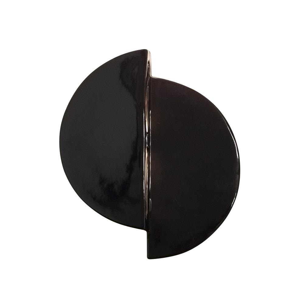 Justice Design Group CER-5675-BLK Ambiance 9-in W 1 -Light Black Transitional Integrated LED Wall Sconce