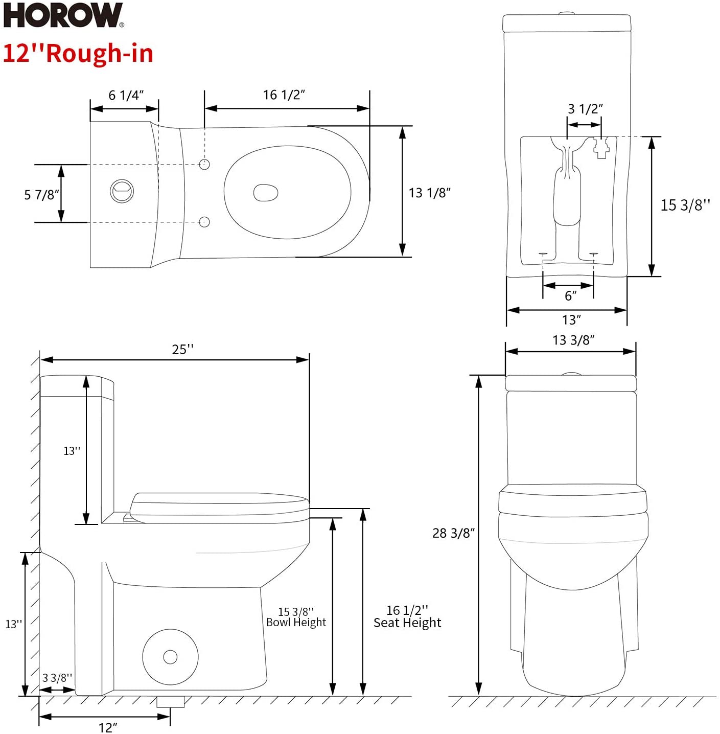 HOROW HWMT-8733U toilets - View #10