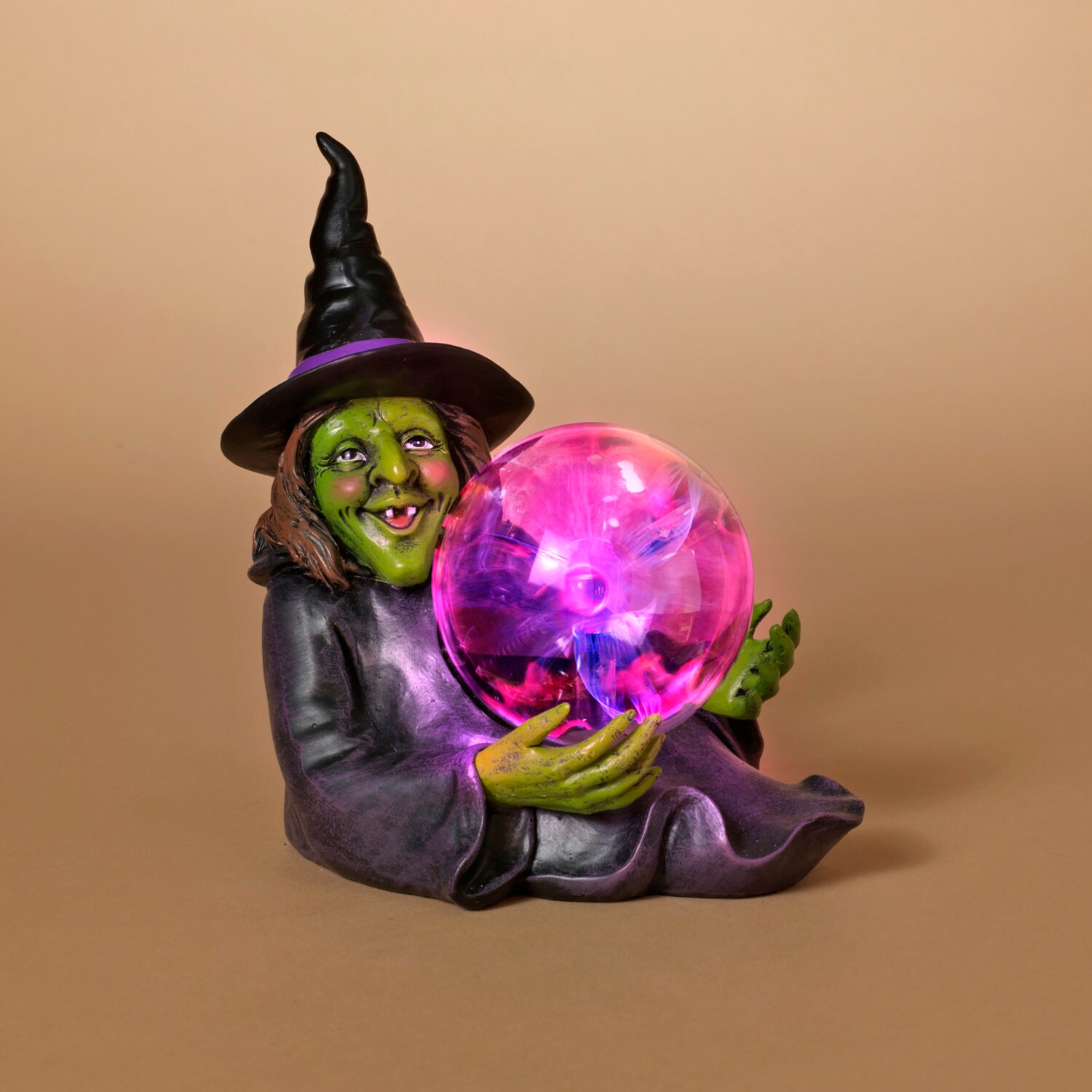 GIL 2598540EC 7.36-in Tabletop Lighted Witch Figurine
