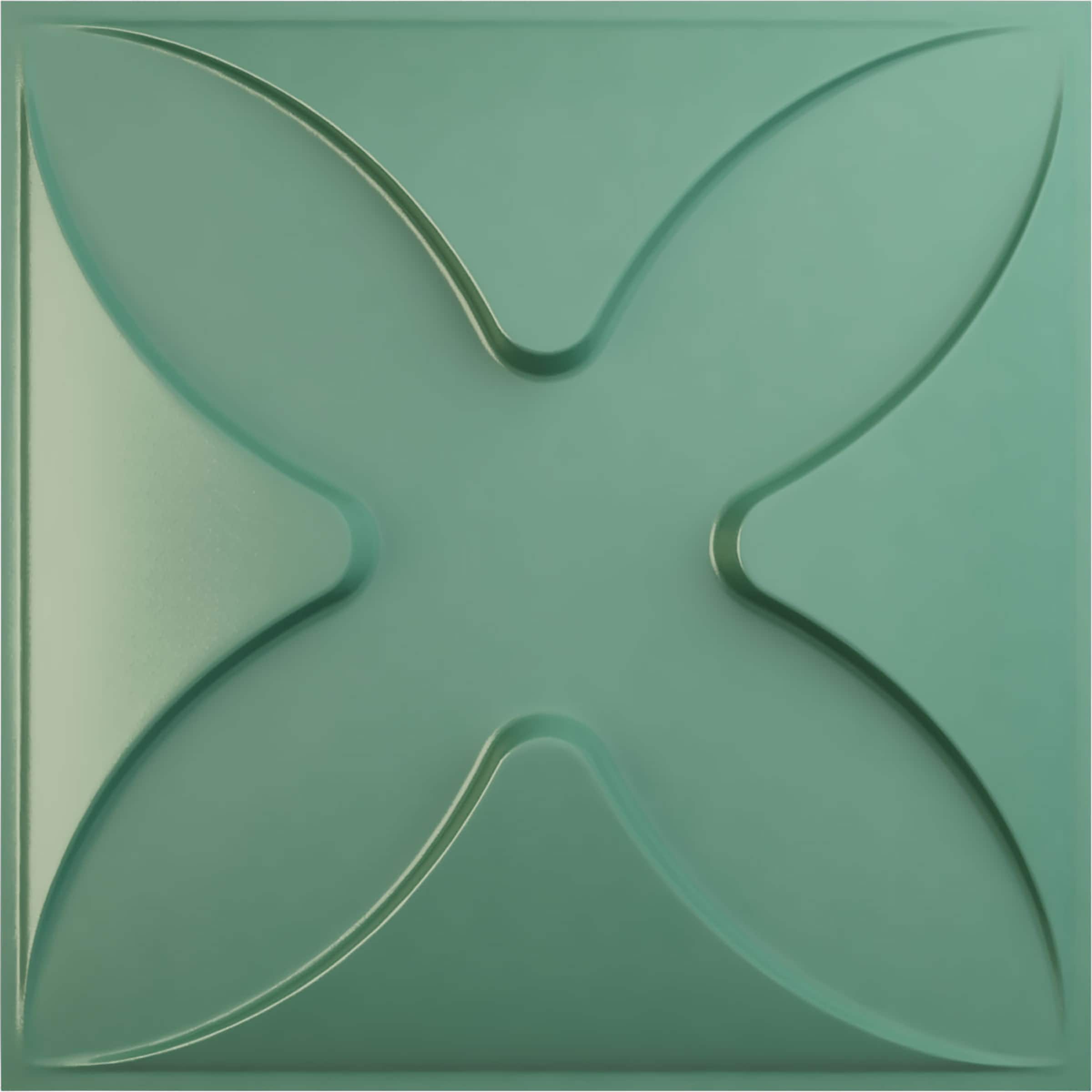 Ekena Millwork WP20X20AUFSM-CASE-12 19-5/8-in x 19-5/8-in Embossed Paintable/Stainable Green PVC Wall Panel ( 12 -Pack, Covers 32.04-sq ft )