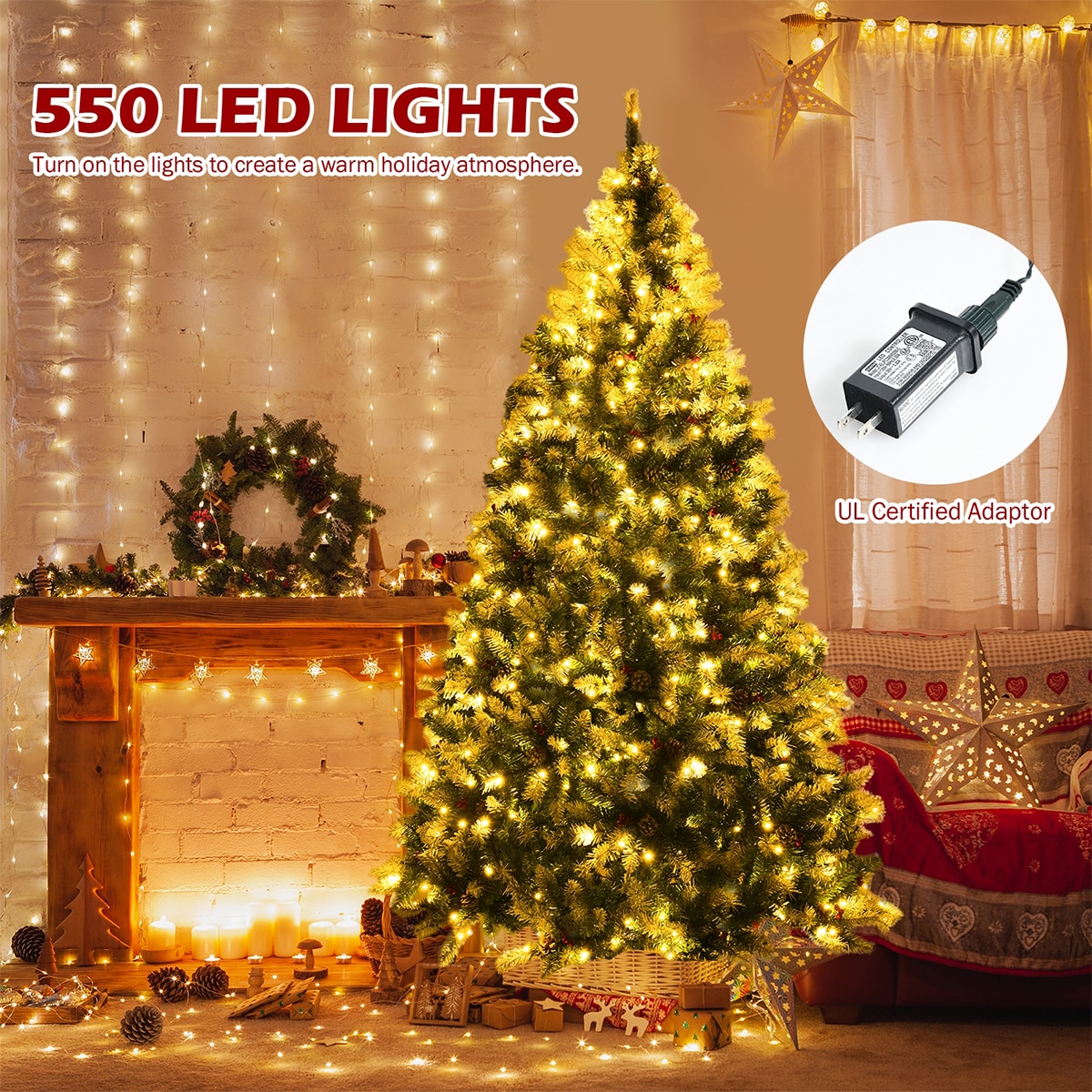 WELLFOR CM-HJY-23552US Artificial-Christmas-Trees - View #5