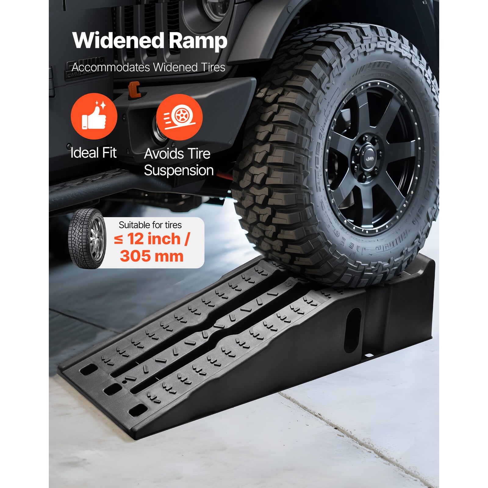 Mecale Car Service Ramps 2 Pack 16000 lb Capacity 6.7 in Lift High ...