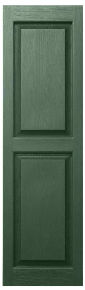 Alpha 14.5-in W x 80.5-in H Green Raised panel Exterior Shutters ( 2 -Pack ) #VBLR81GR